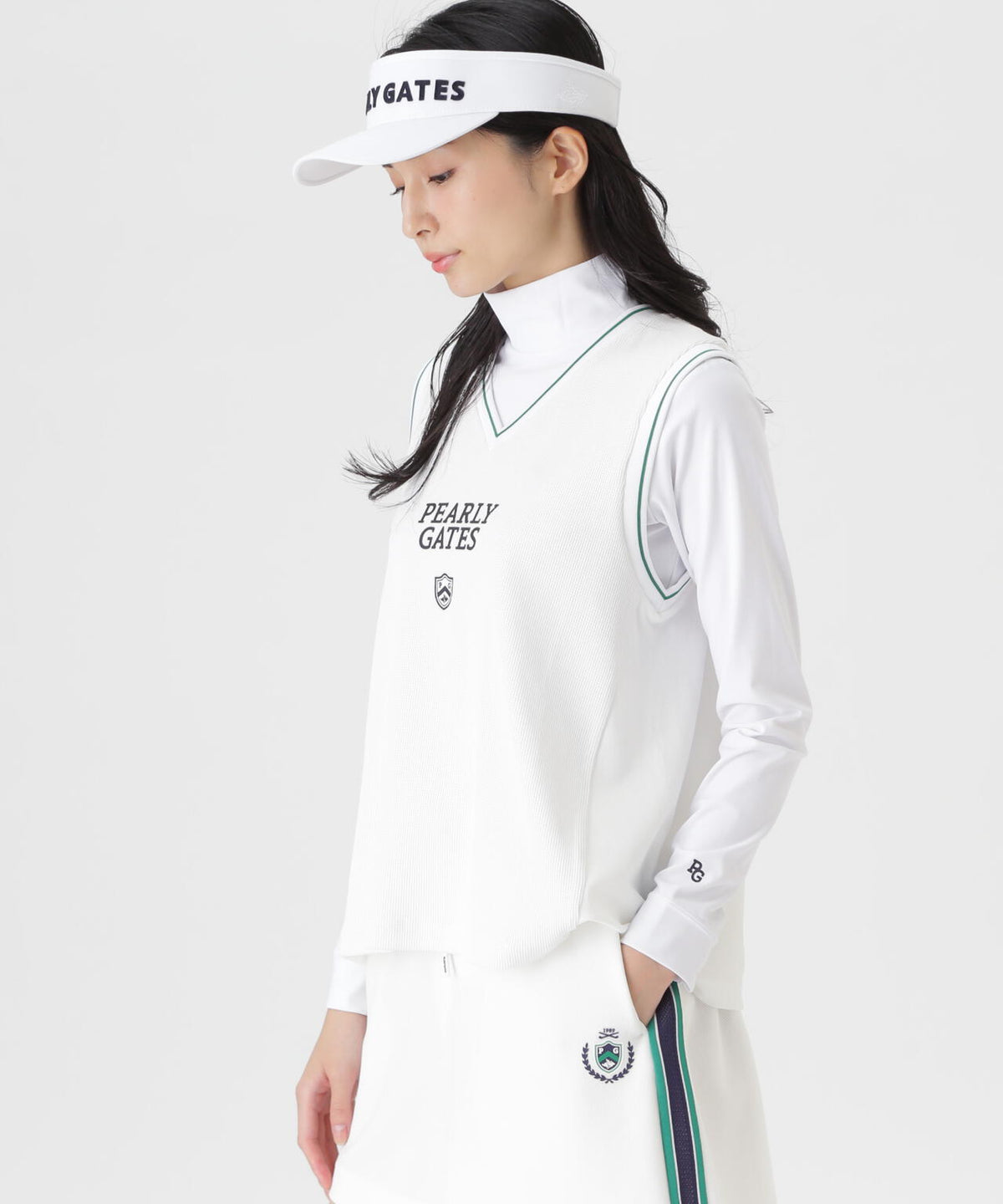 メッシュアンドメッシュVネックベスト (WOMENS)
