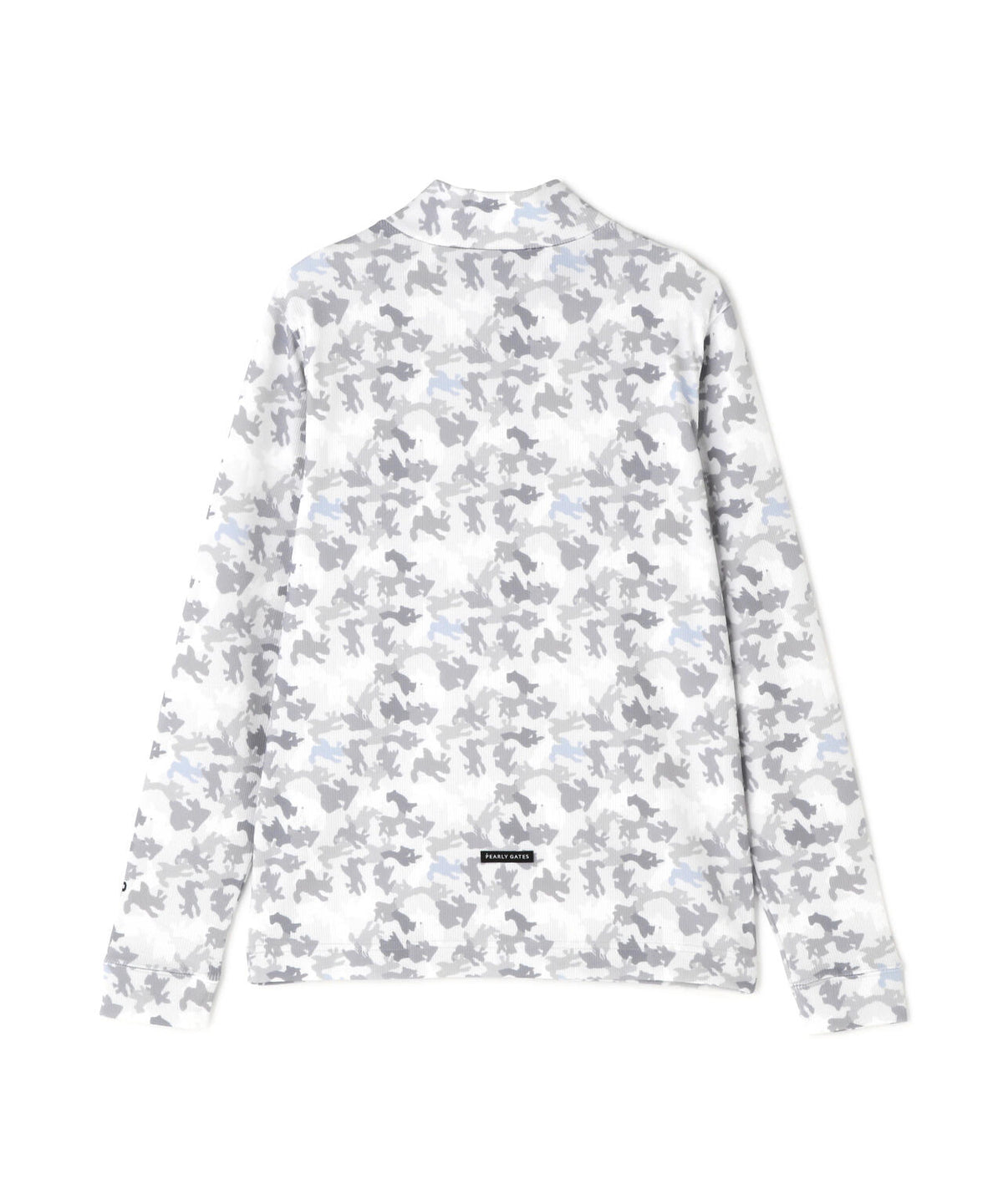 接結針抜きダンボール長袖ハイネックカットソー <カモフラウサギ柄> (WOMENS)