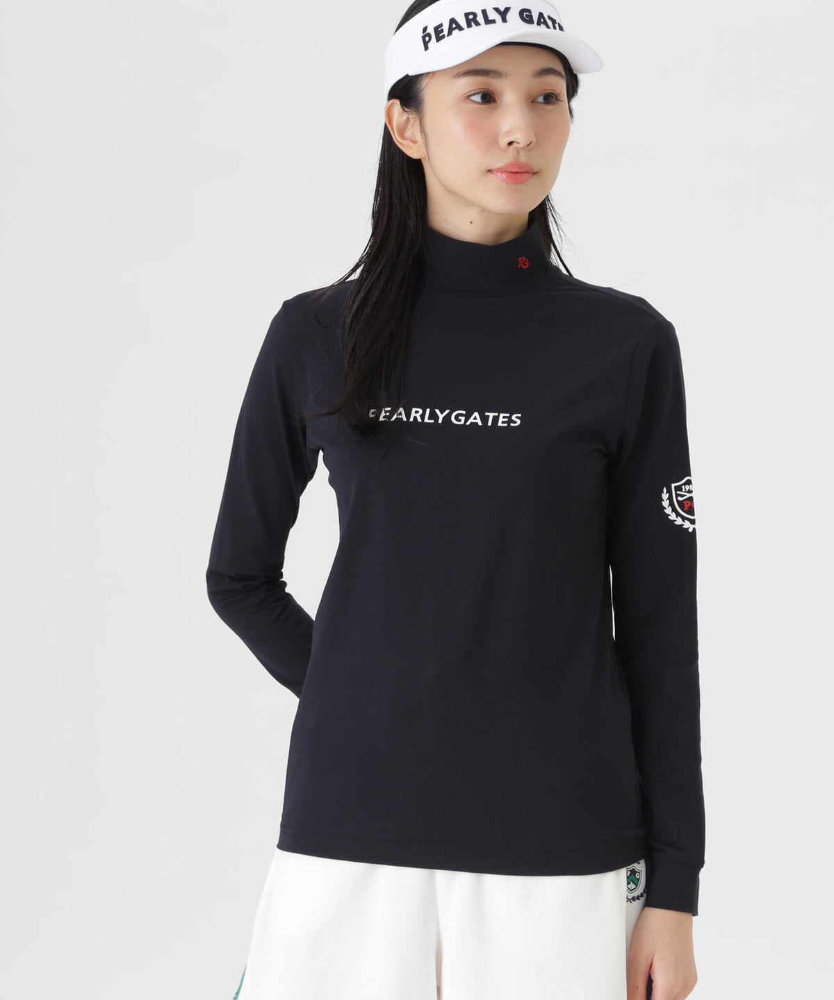スーピマベア天長袖ハイネックカットソー (WOMENS)