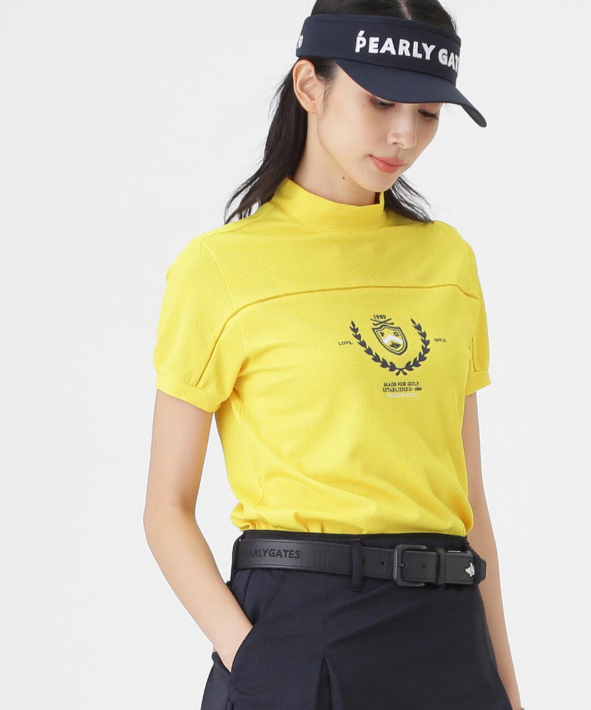 2WAYトリコット半袖ハイネックカットソー (WOMENS)