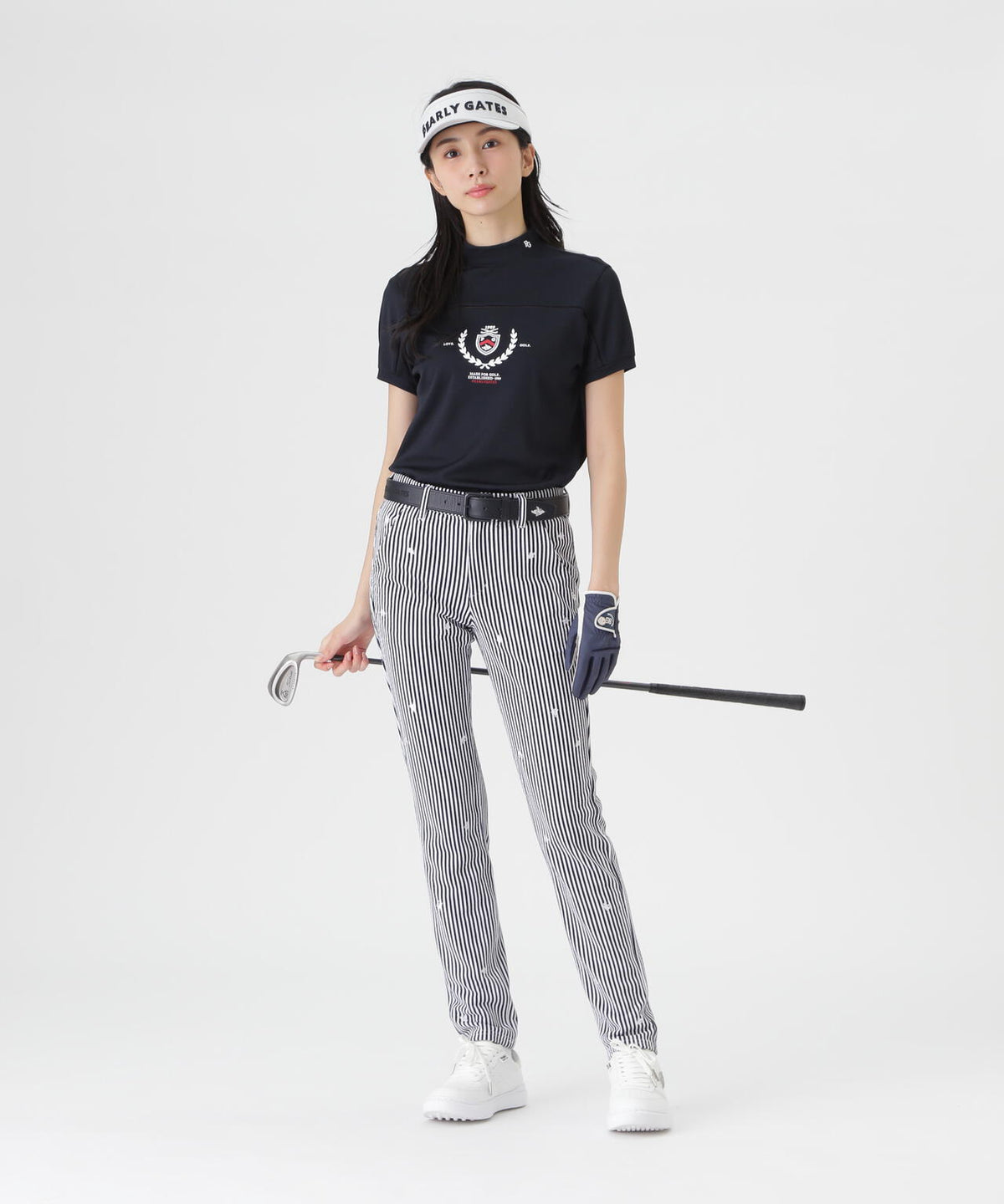 2WAYトリコット半袖ハイネックカットソー (WOMENS)