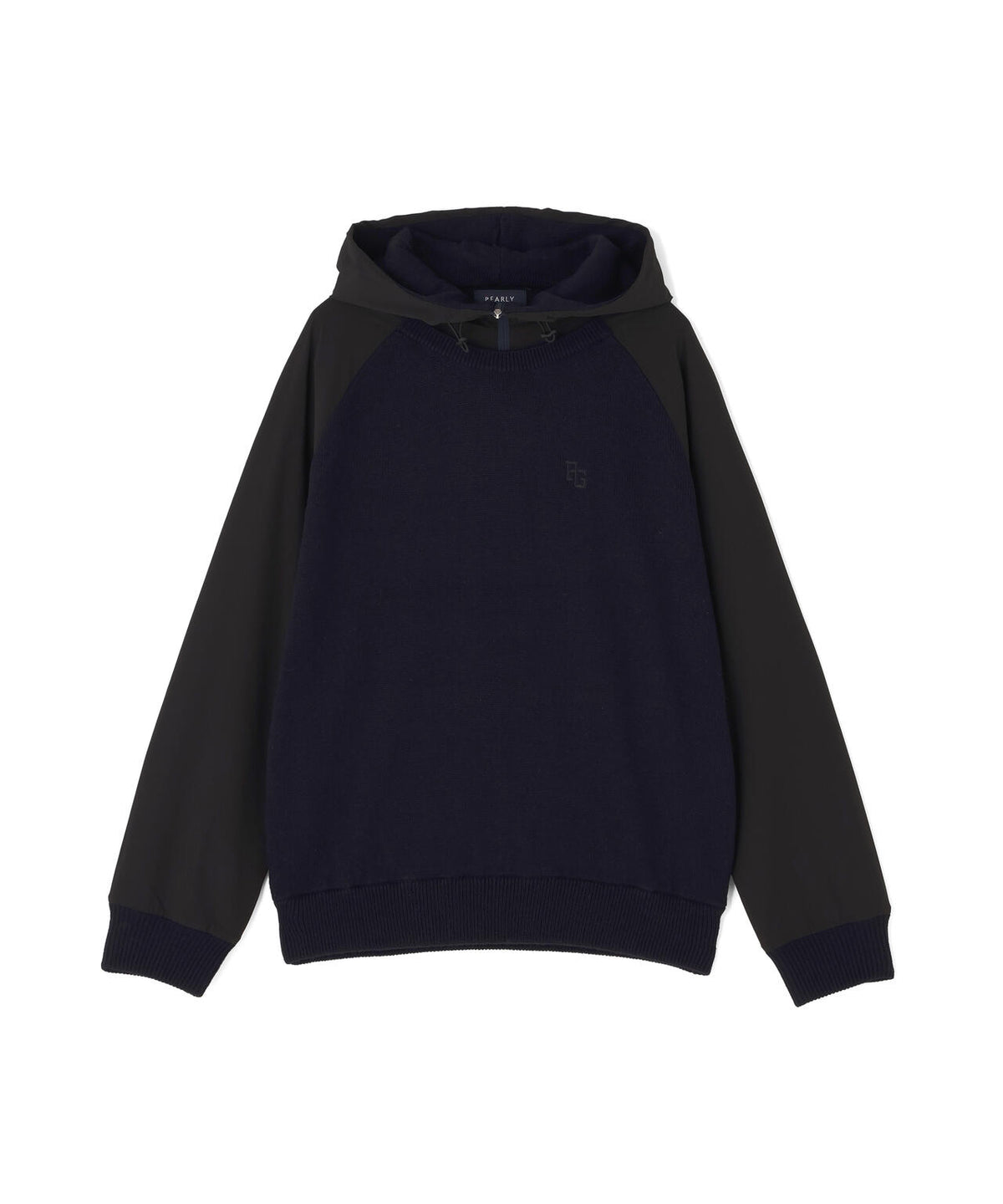 合繊ドッキングニットフーディプルオーバー (WOMENS)