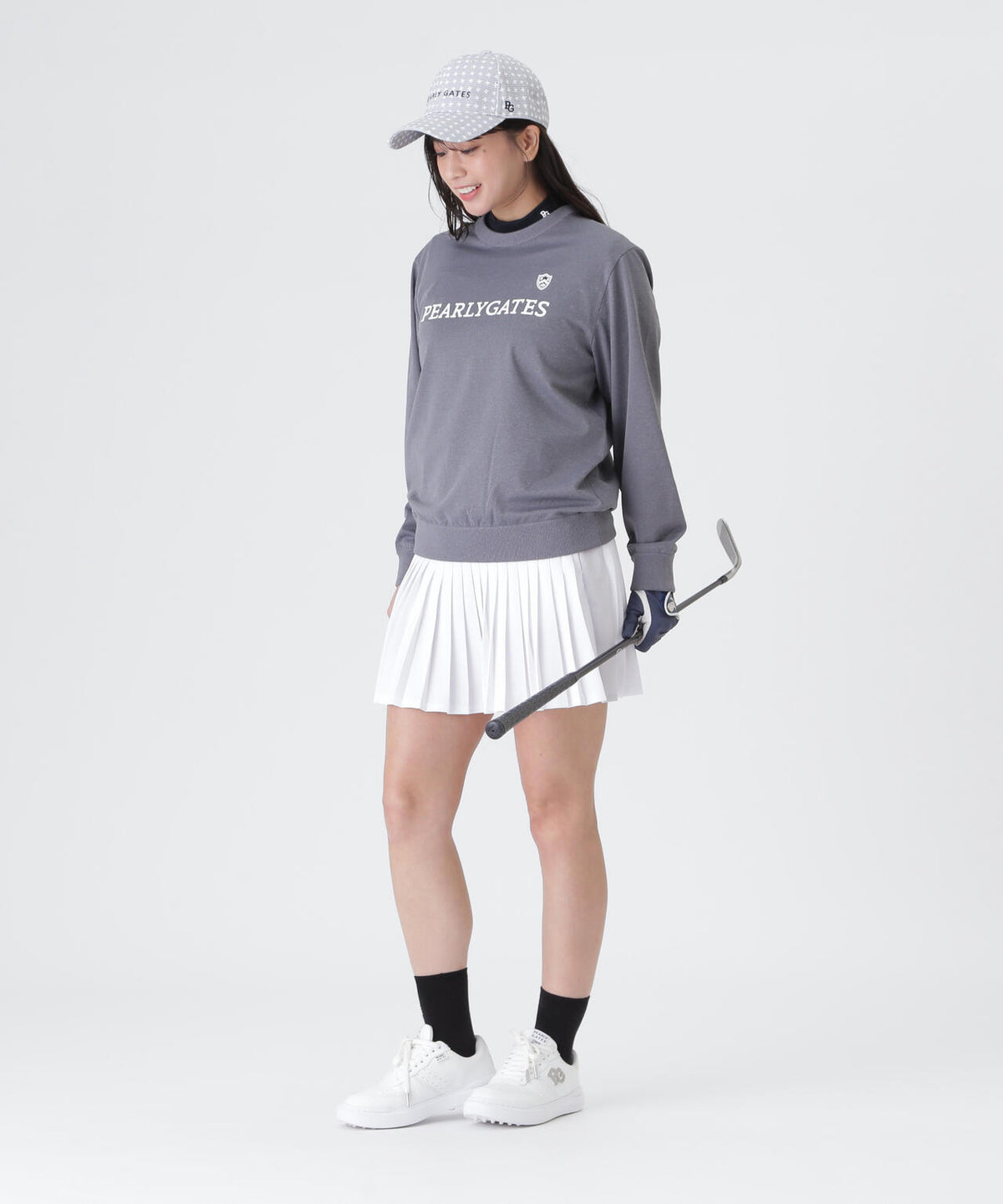 Pyヤーンベア天竺クルーネックニットプルオーバー (WOMENS)