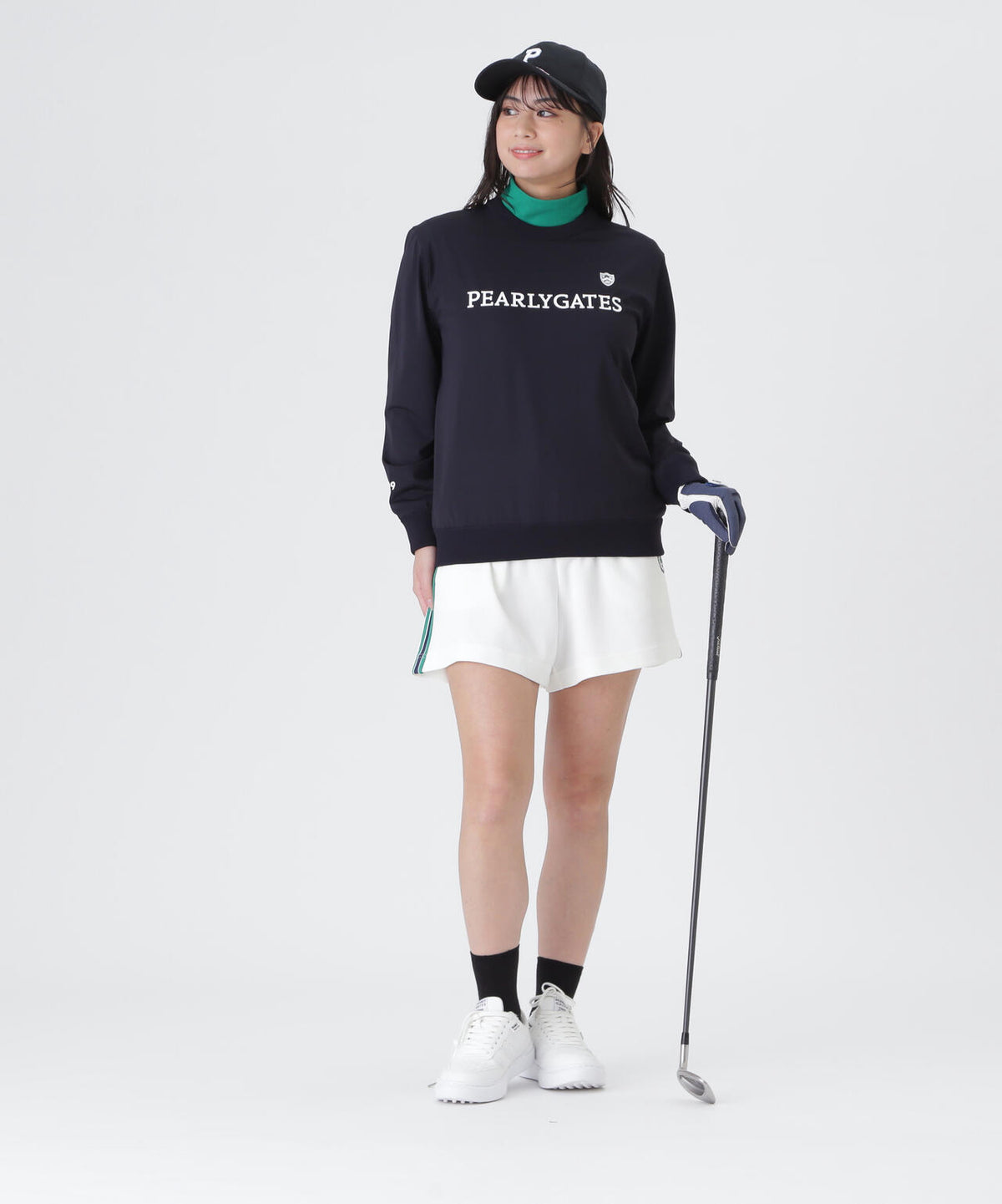Pyヤーンベア天竺クルーネックニットプルオーバー (WOMENS)