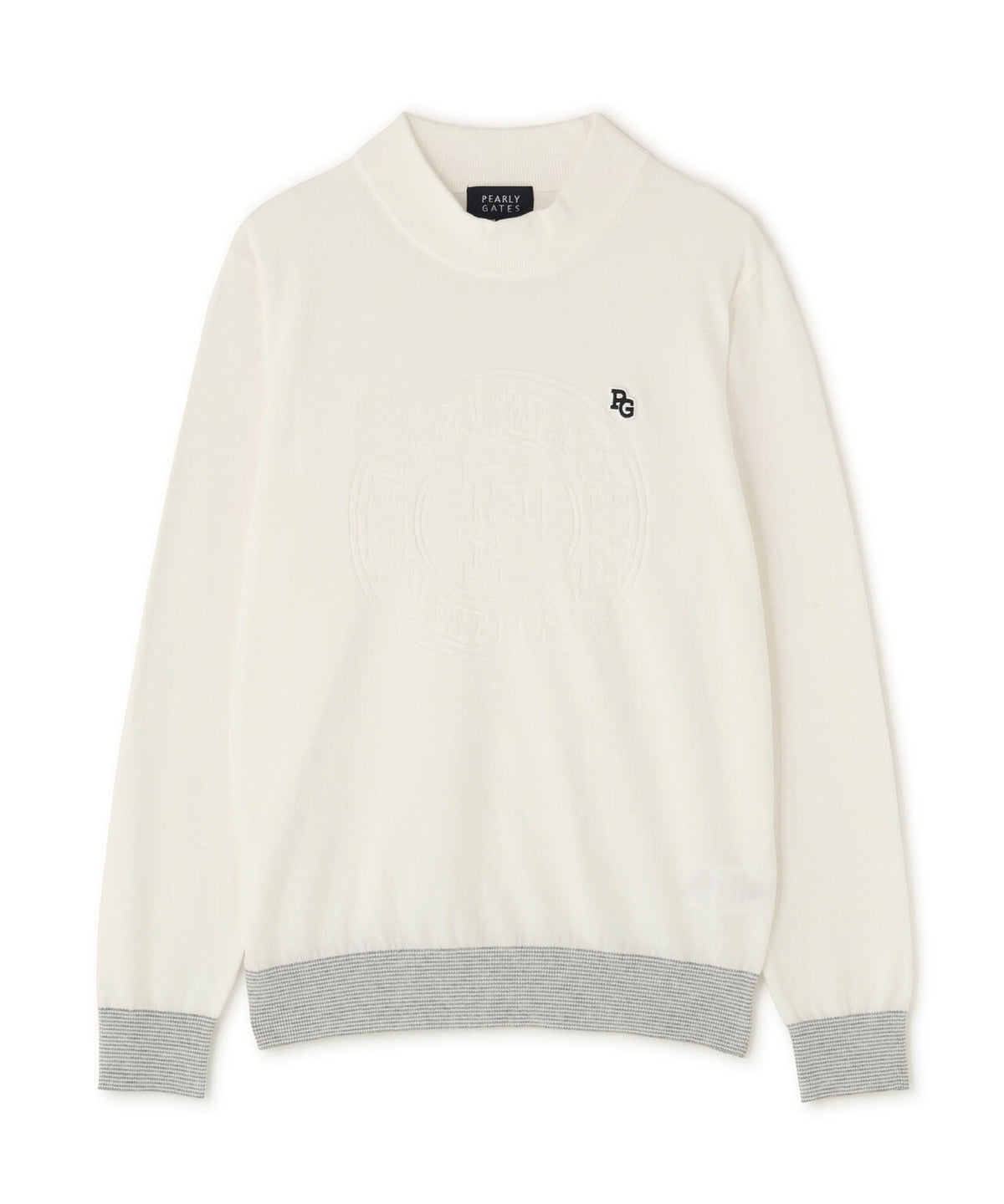 14G天竺カシミヤタッチモックネックニットプルオーバー (WOMENS)
