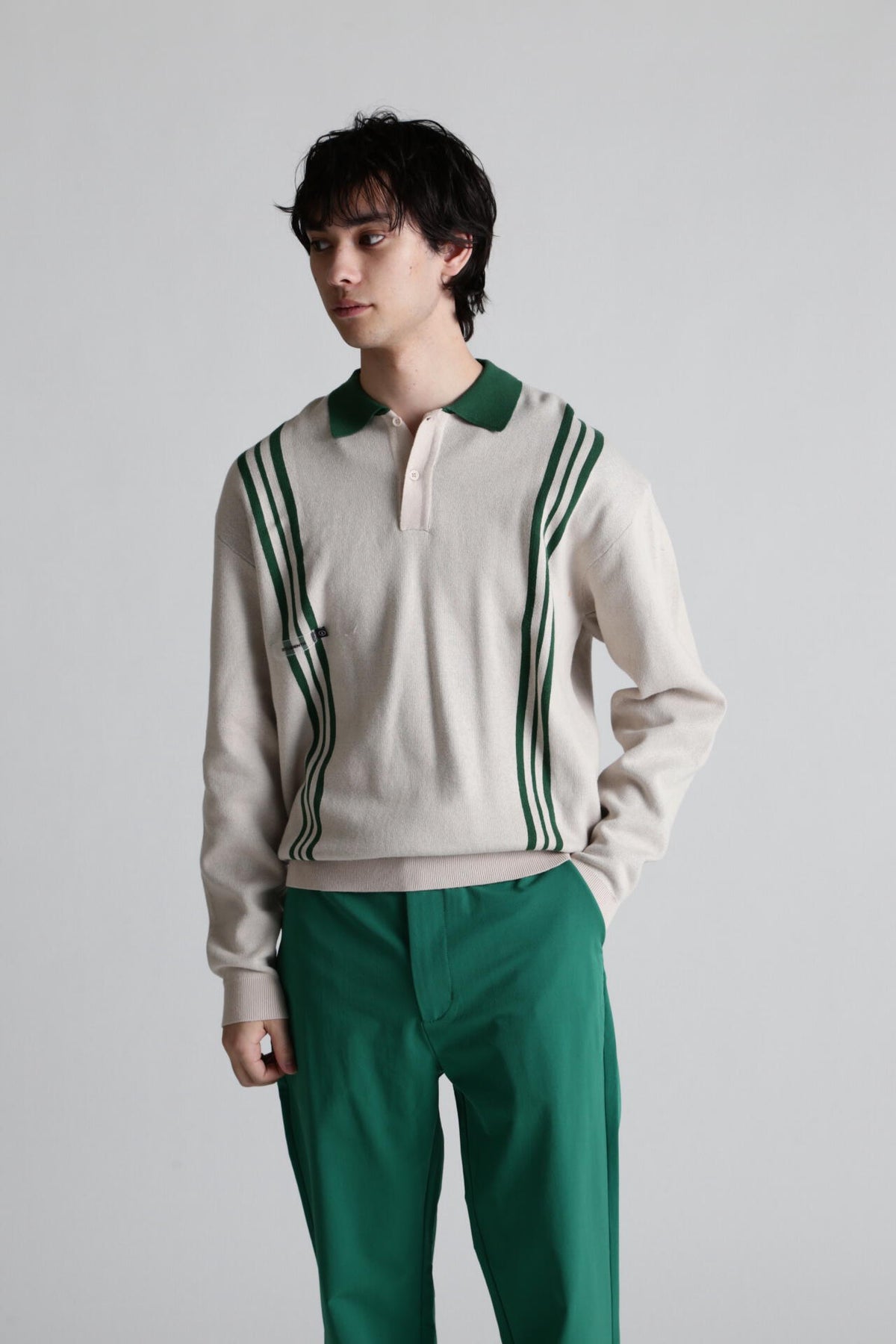 【Students Golf】オークリー ニット 長袖ポロシャツ