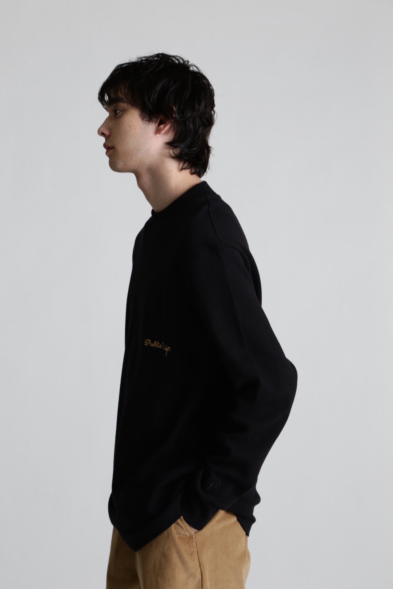 【Public Drip】長袖 モックネック プルオーバー