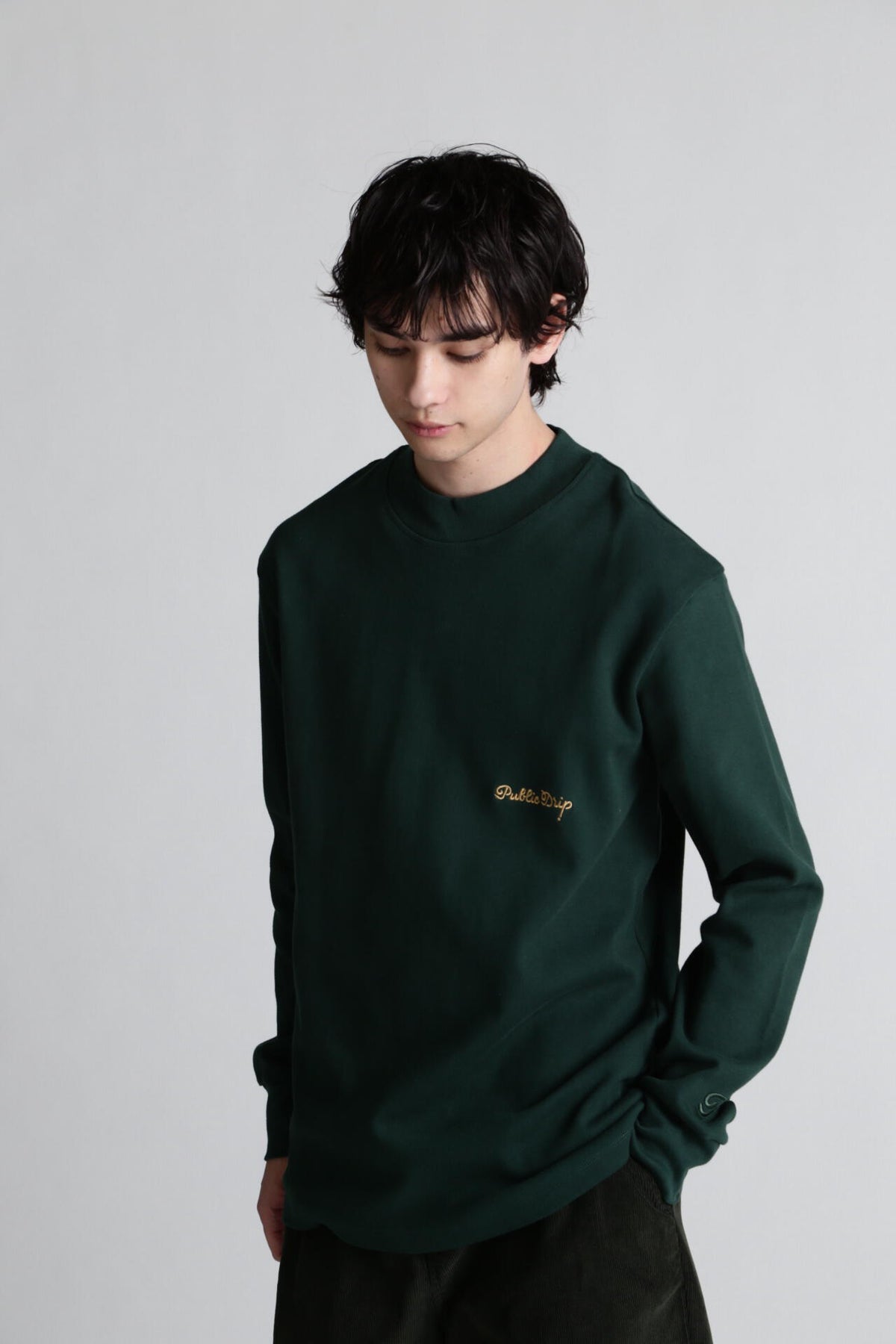 【Public Drip】長袖 モックネック プルオーバー