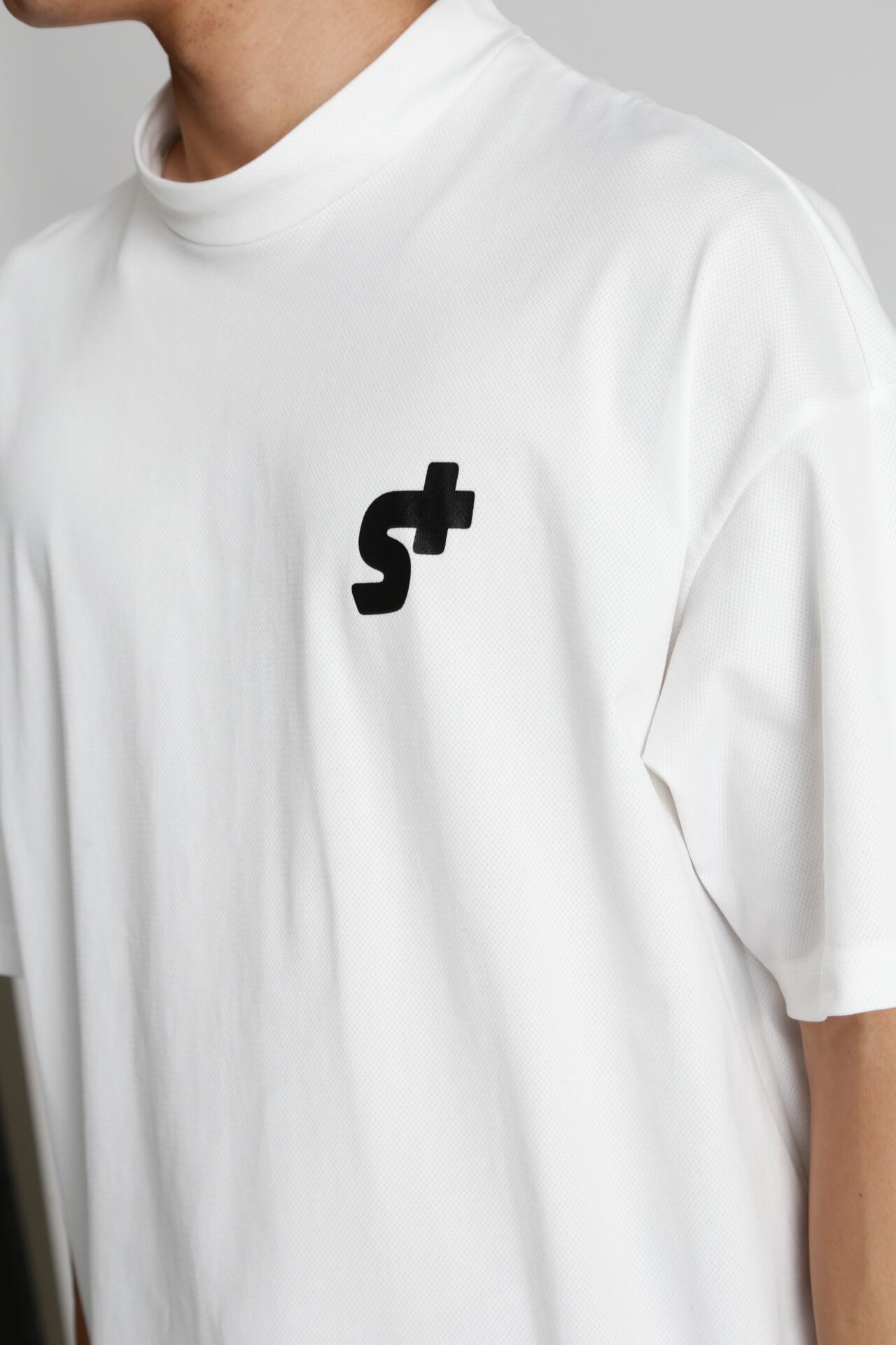 【S+(エスプラス)】モックネック シャツ
