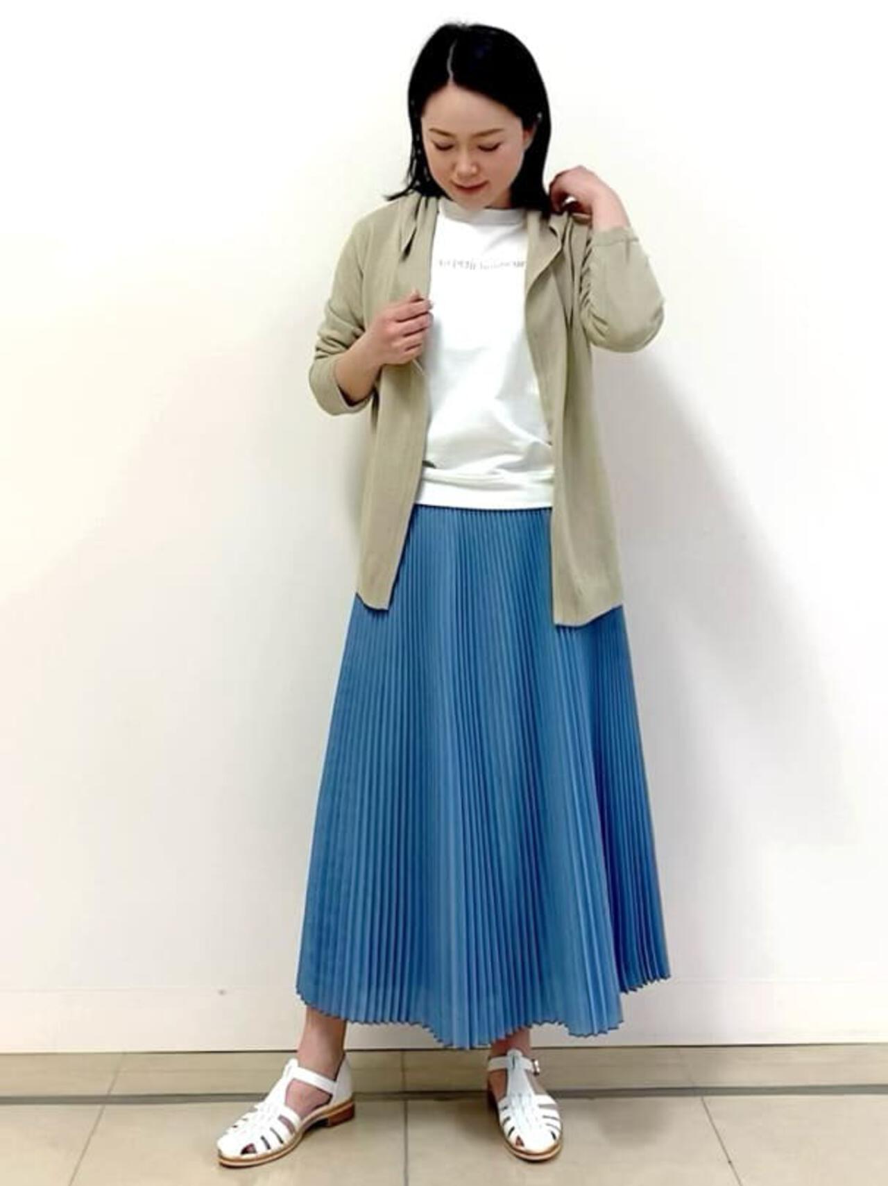 シャンブレープリーツスカート