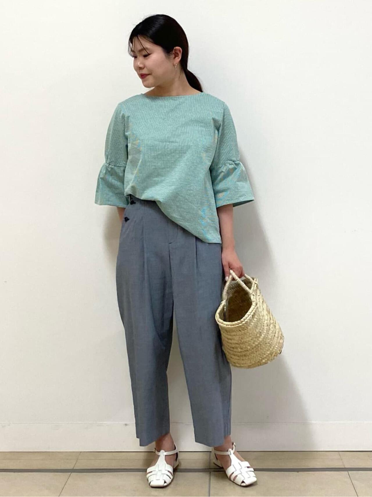 ドビーストレッチクロップドパンツ