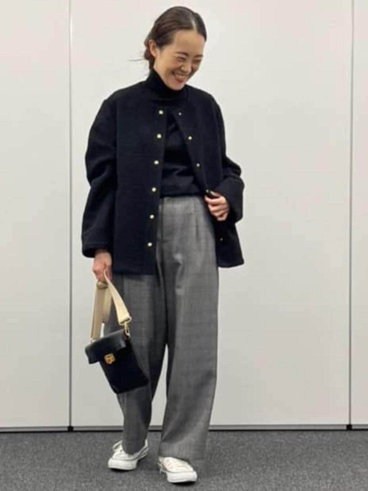 千鳥チェックセミワイドパンツ(オフィシャルサイト限定”丈長めあり”)