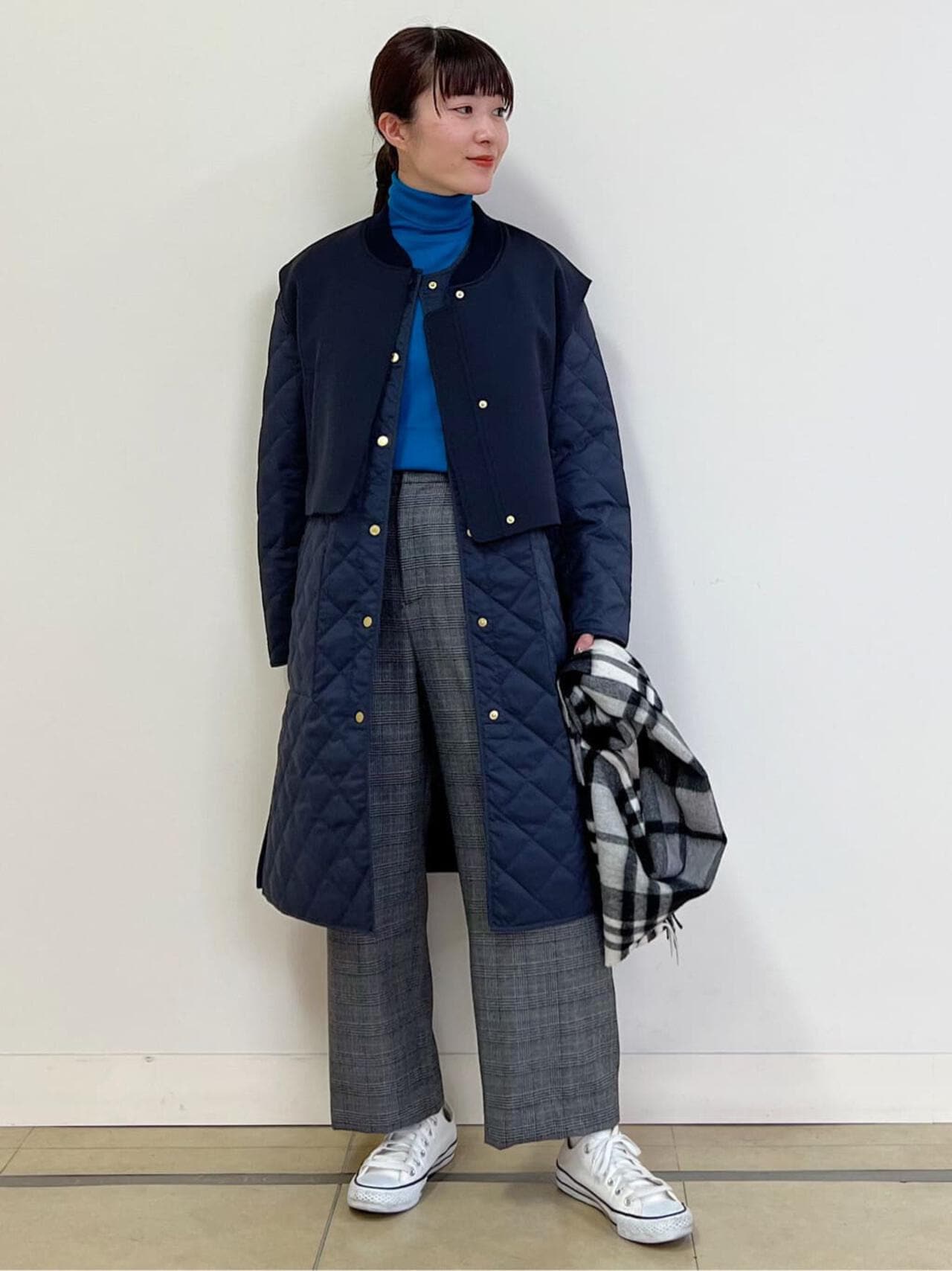 千鳥チェックセミワイドパンツ(オフィシャルサイト限定”丈長めあり”)