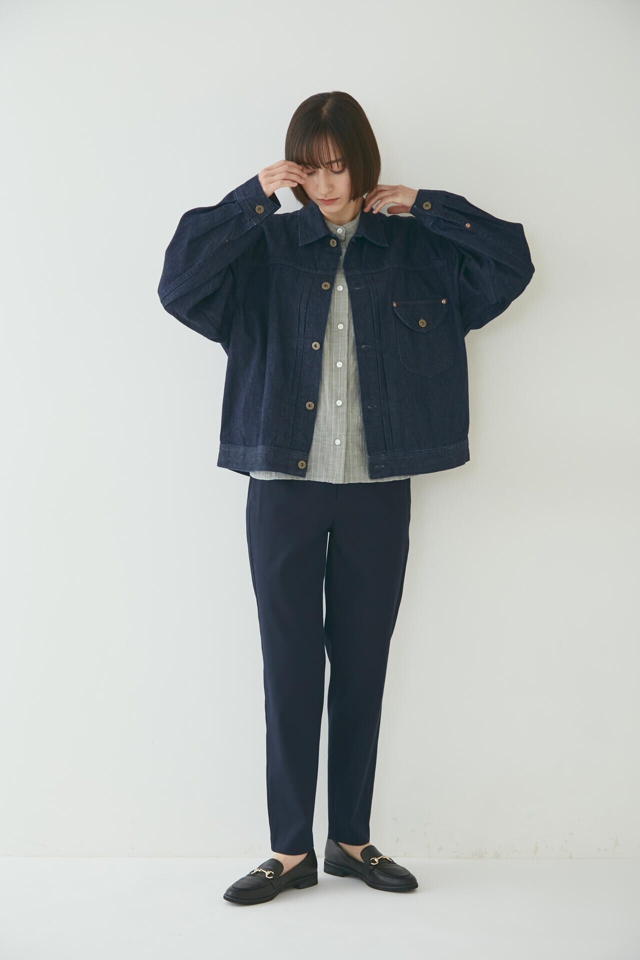 ピケストレッチパンツ