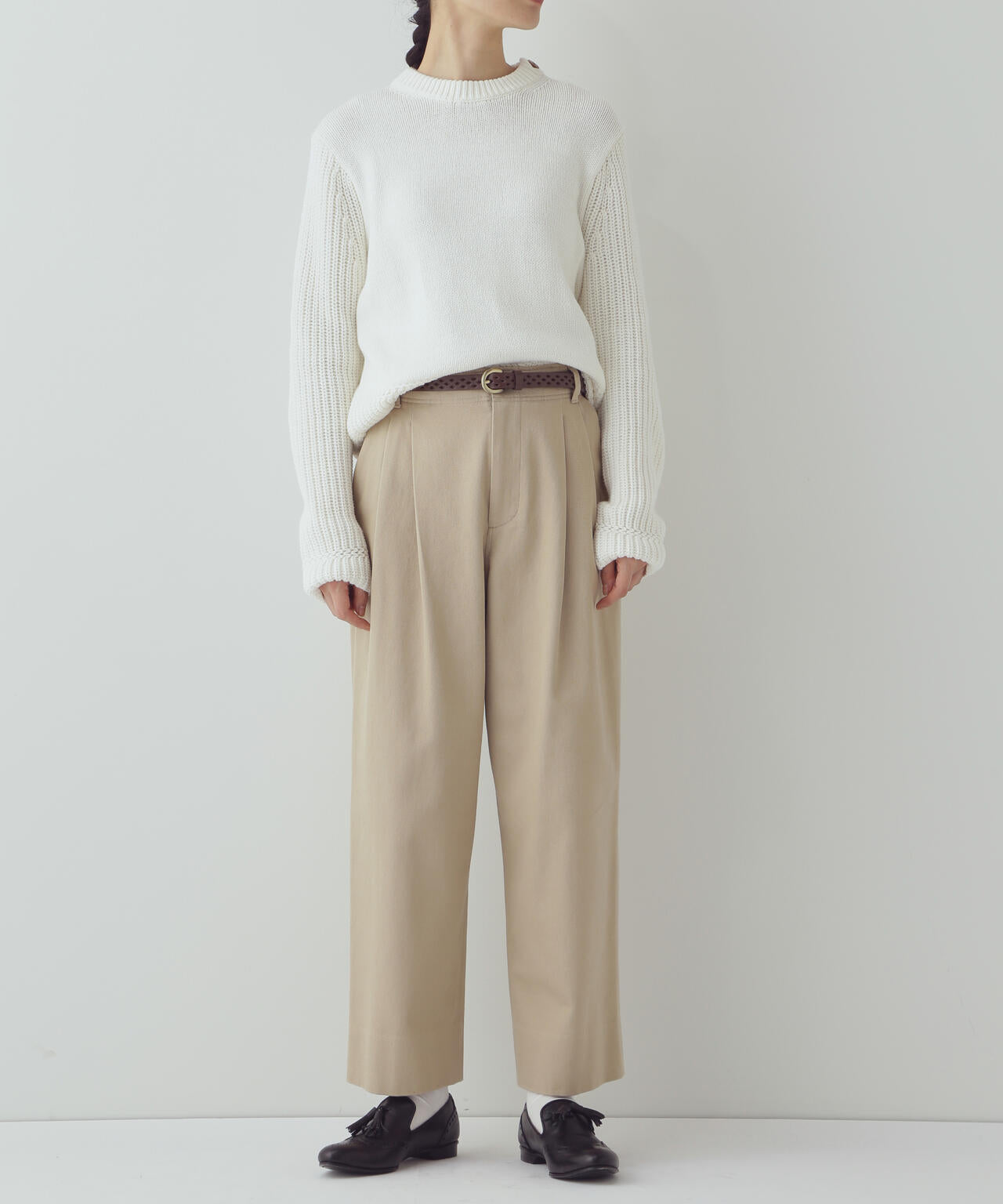 【WEB限定サイズ】ワイドテーパードチノパンツ