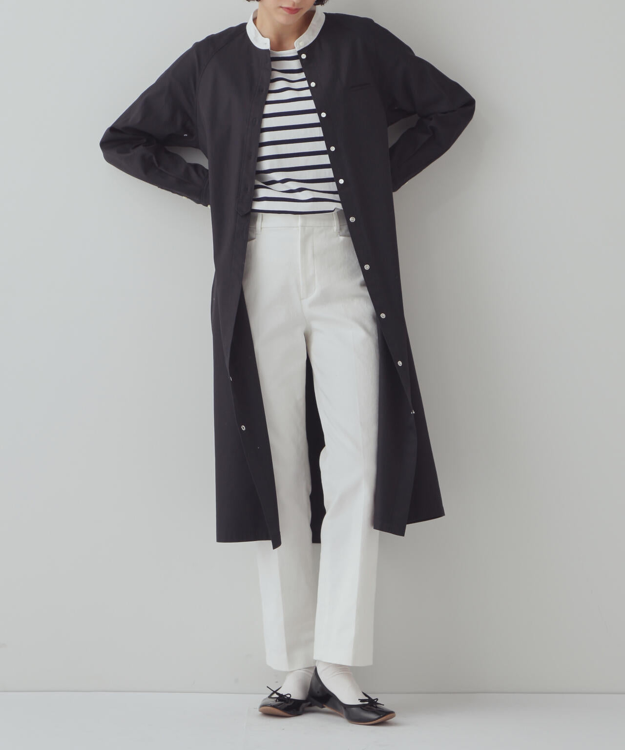 【WEB限定サイズ】スッキリ細身フレアパンツ