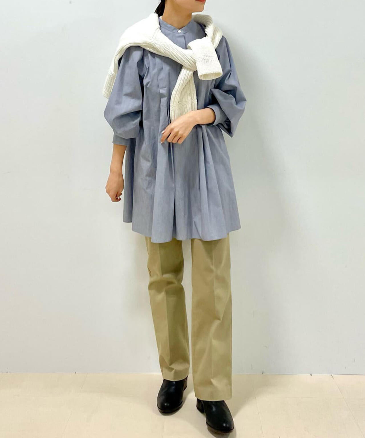 【WEB限定サイズ】スッキリ細身フレアパンツ