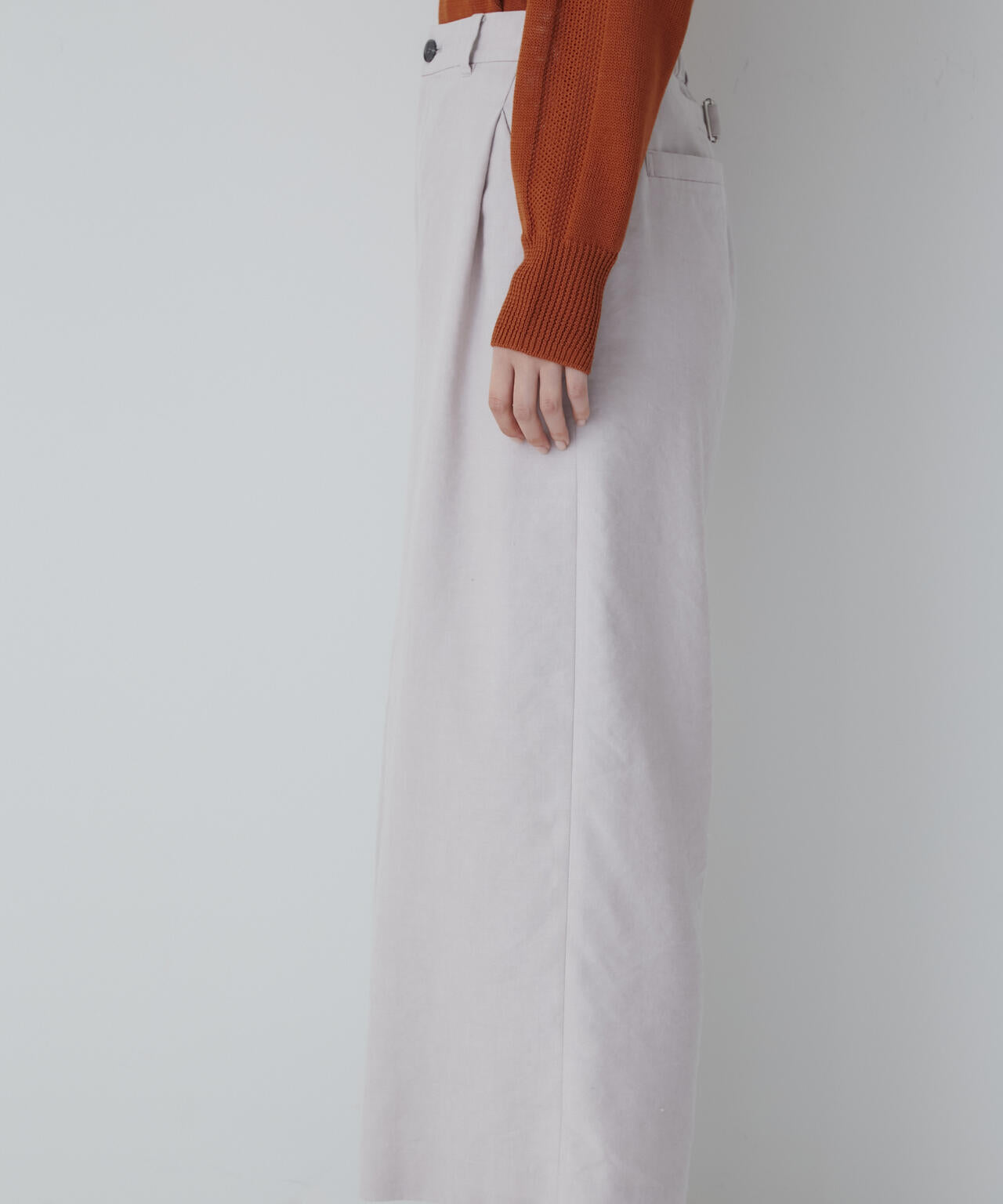 【WEB限定サイズ】PEレーヨンリネンセミワイドパンツ