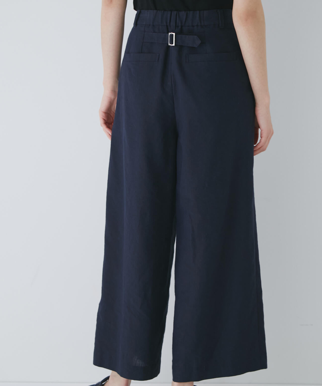 【WEB限定サイズ】PEレーヨンリネンセミワイドパンツ