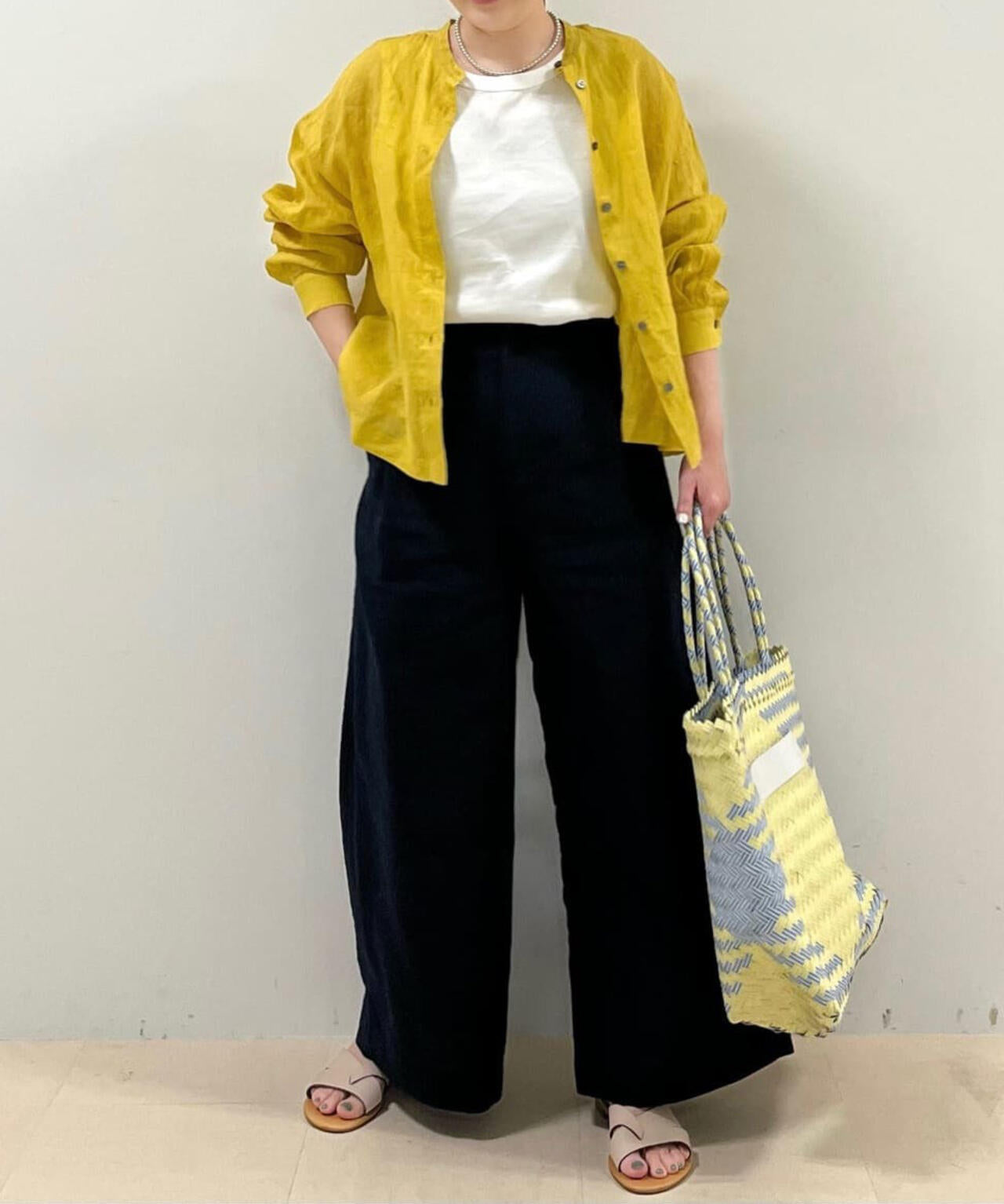 【WEB限定サイズ】PEレーヨンリネンセミワイドパンツ