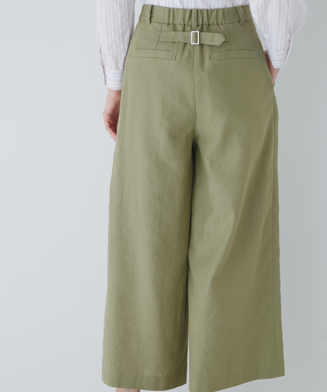 【WEB限定サイズ】PEレーヨンリネンセミワイドパンツ