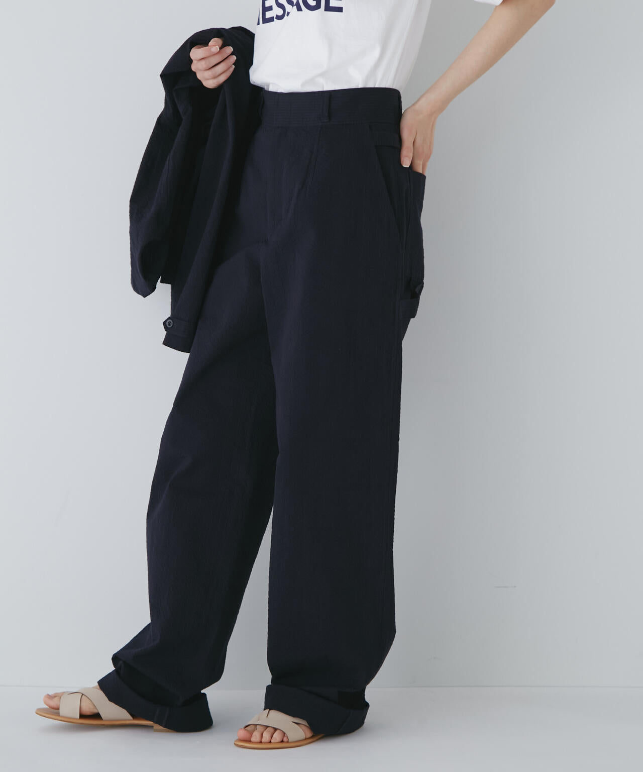 【WEB限定サイズ】【菊池亜希子×LEE】コラボペインターパンツ