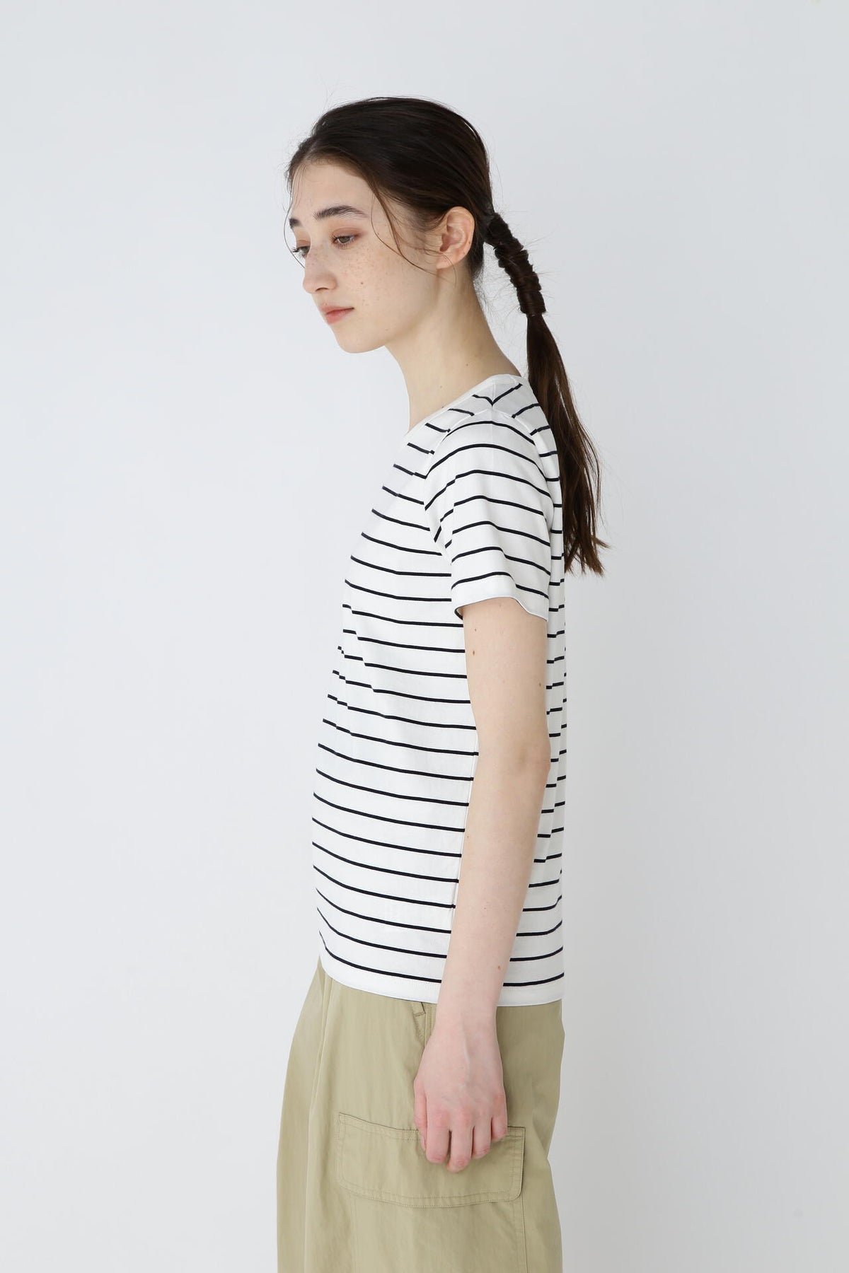 オーガニック綿天竺ボーダーTシャツ