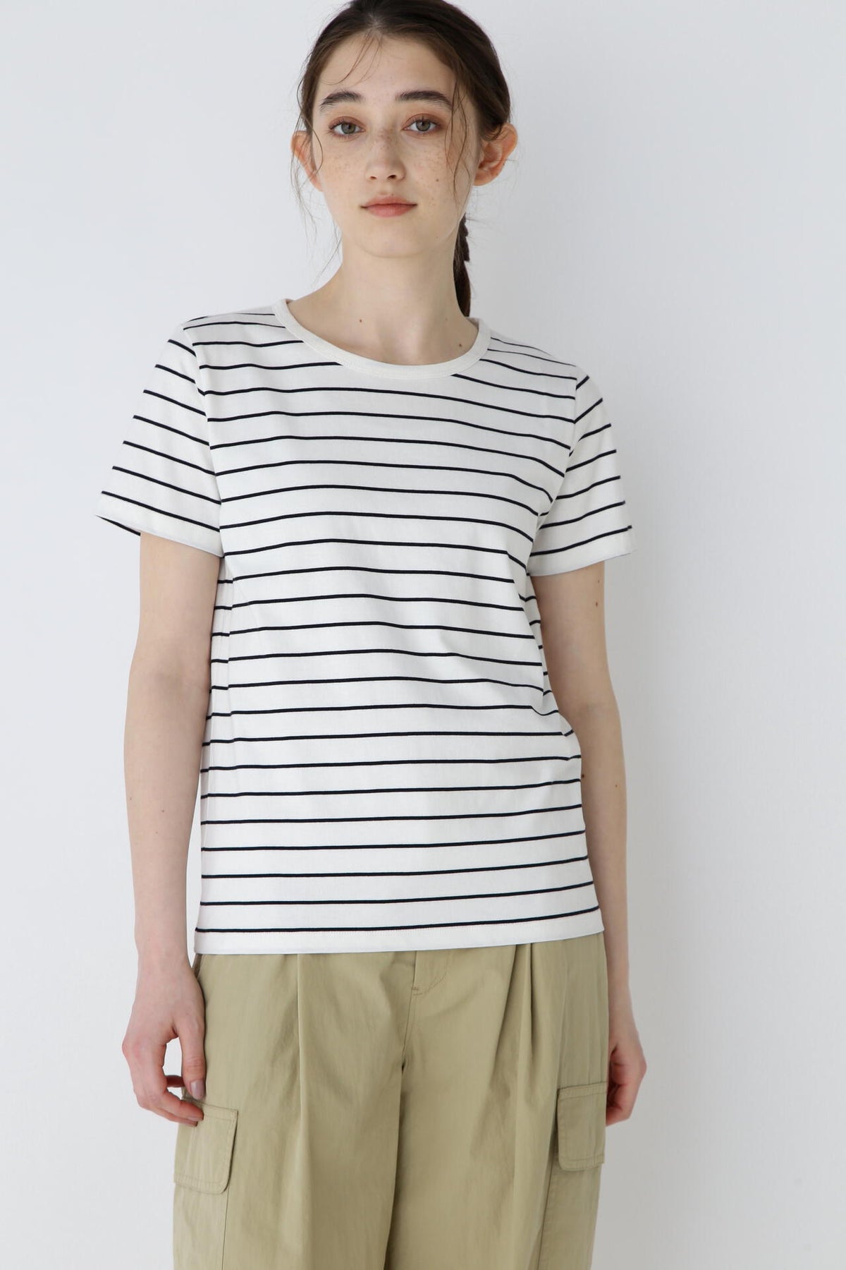 オーガニック綿天竺ボーダーTシャツ