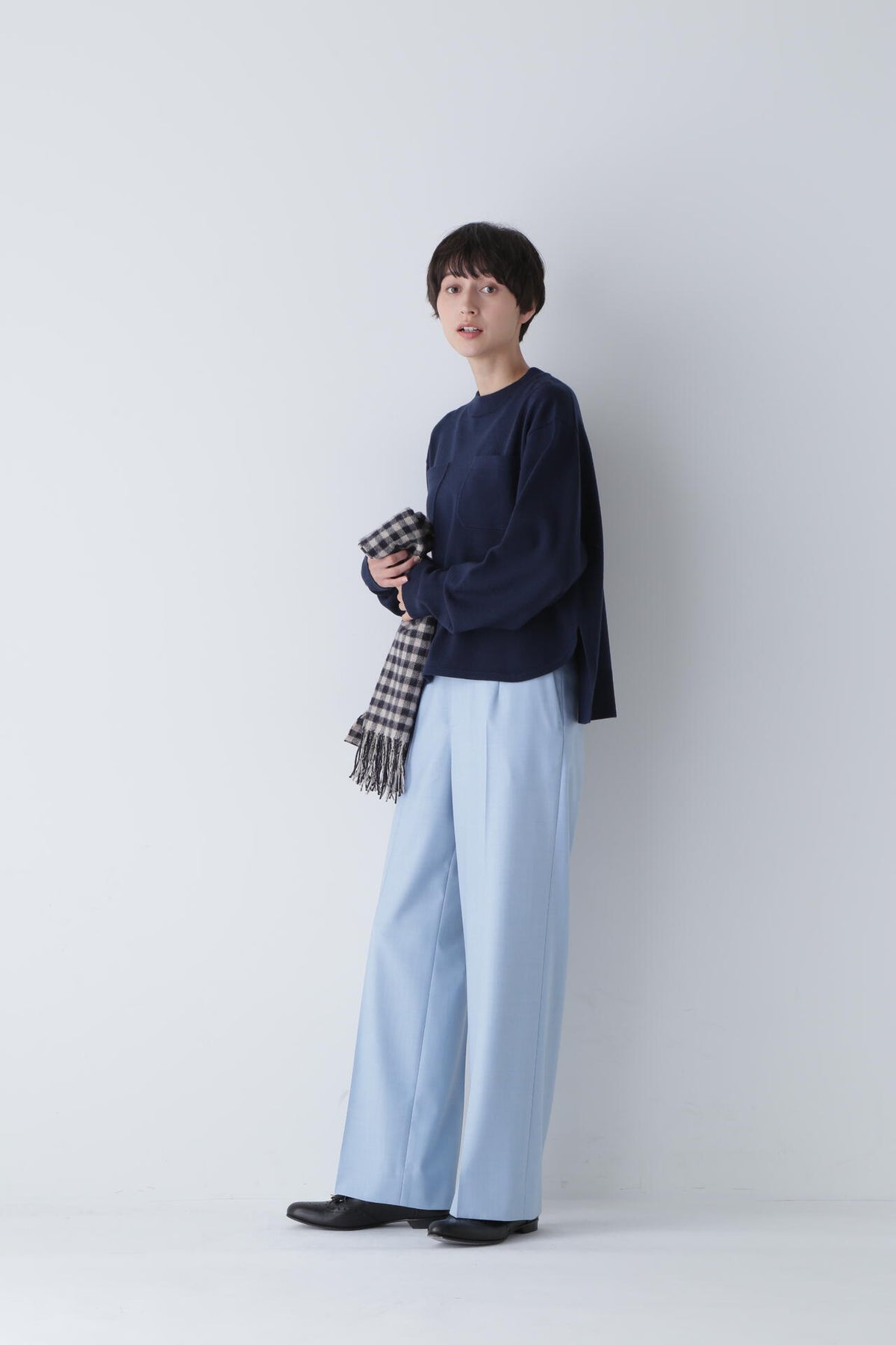 【WEB限定カラー・サイズ】センタープレスセミワイドパンツ