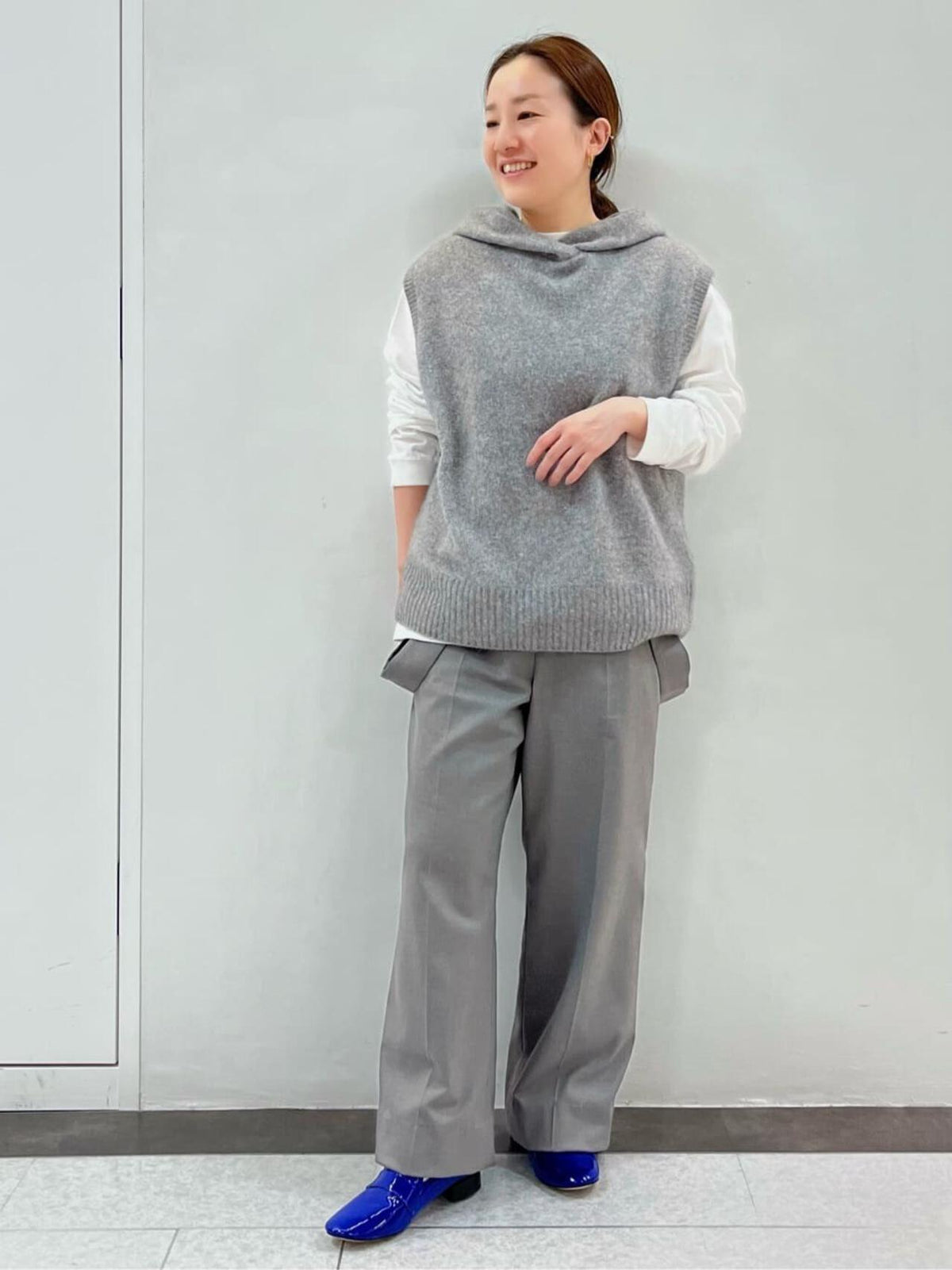 ストレッチツイル吊り付きパンツ
