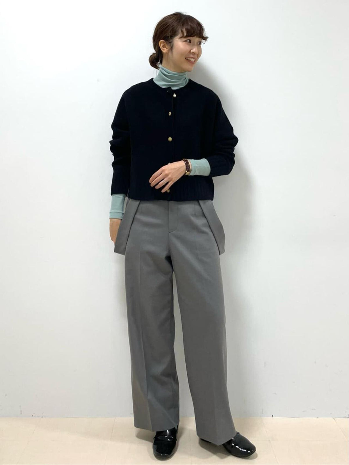 ストレッチツイル吊り付きパンツ