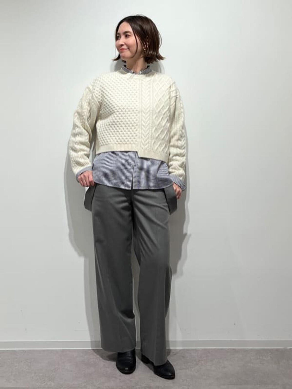 ストレッチツイル吊り付きパンツ