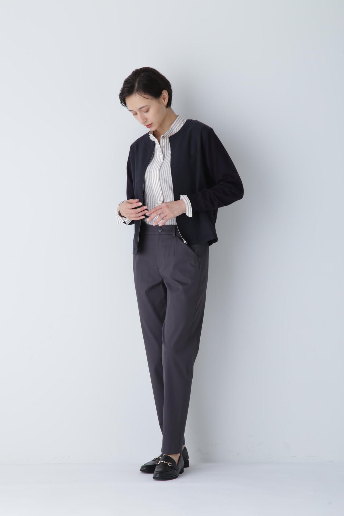 ピケストレッチパンツ