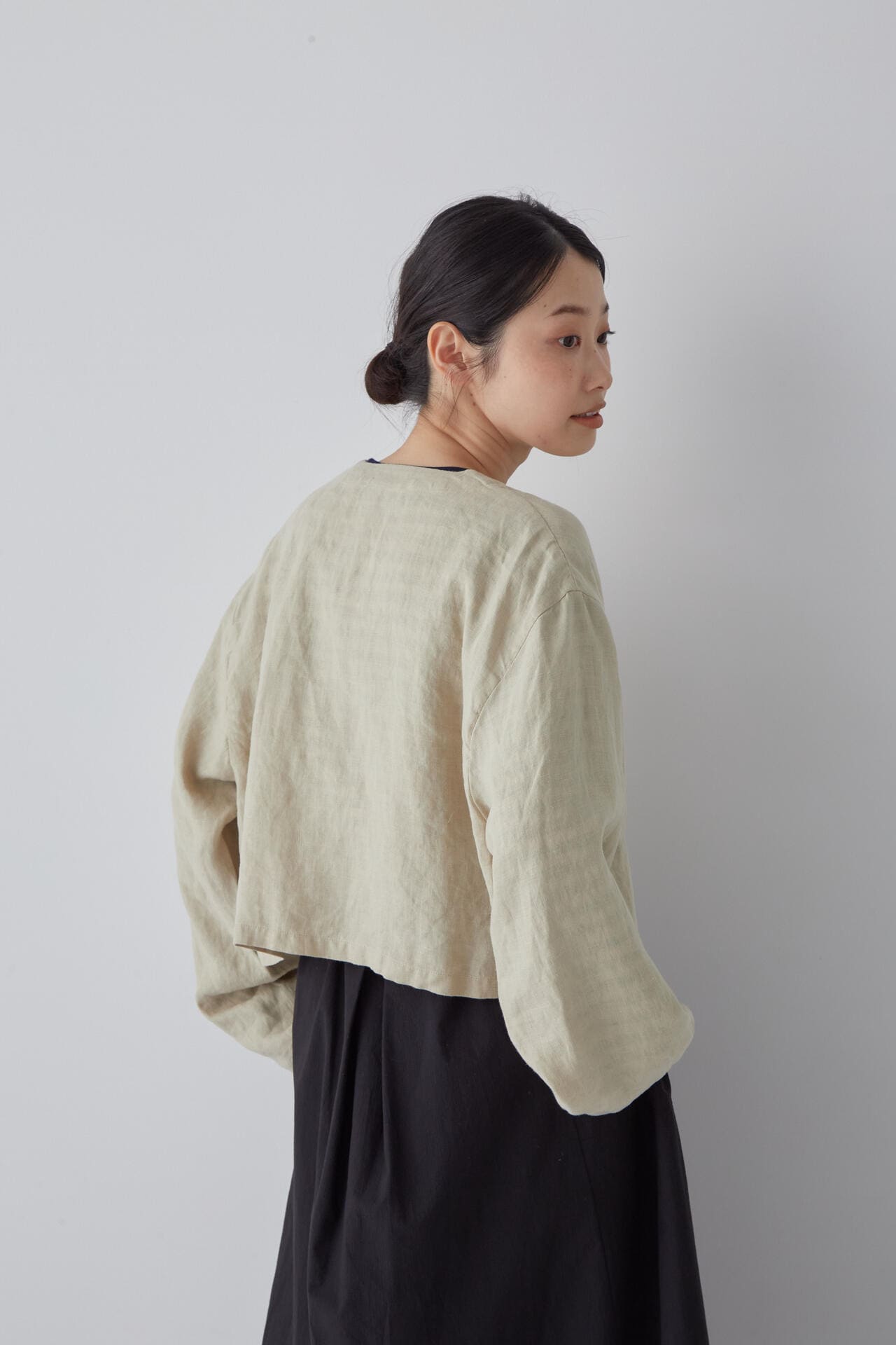 【Gg】香菜子×hwコラボ 40/ヘンプキャンブリック シャツジャケット Mサイズ
