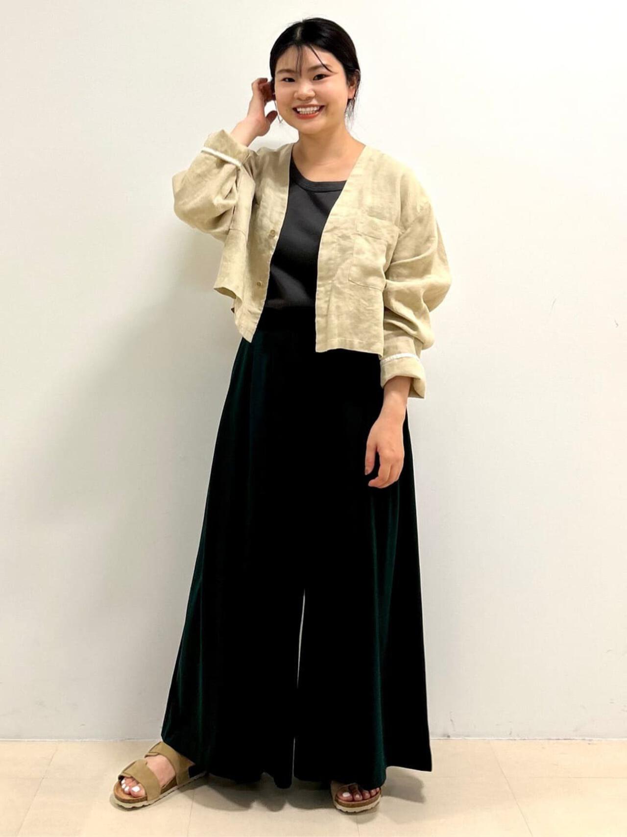 【Gg】香菜子×hwコラボ 40/ヘンプキャンブリック シャツジャケット Mサイズ
