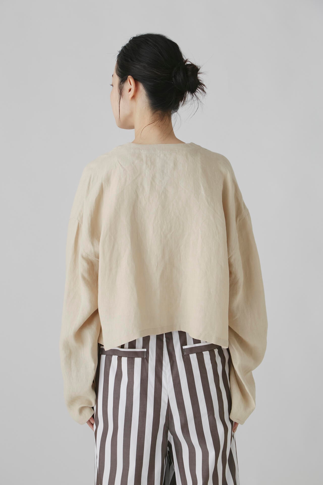 【Gg】香菜子×hwコラボ 40/ヘンプキャンブリック シャツジャケット Lサイズ