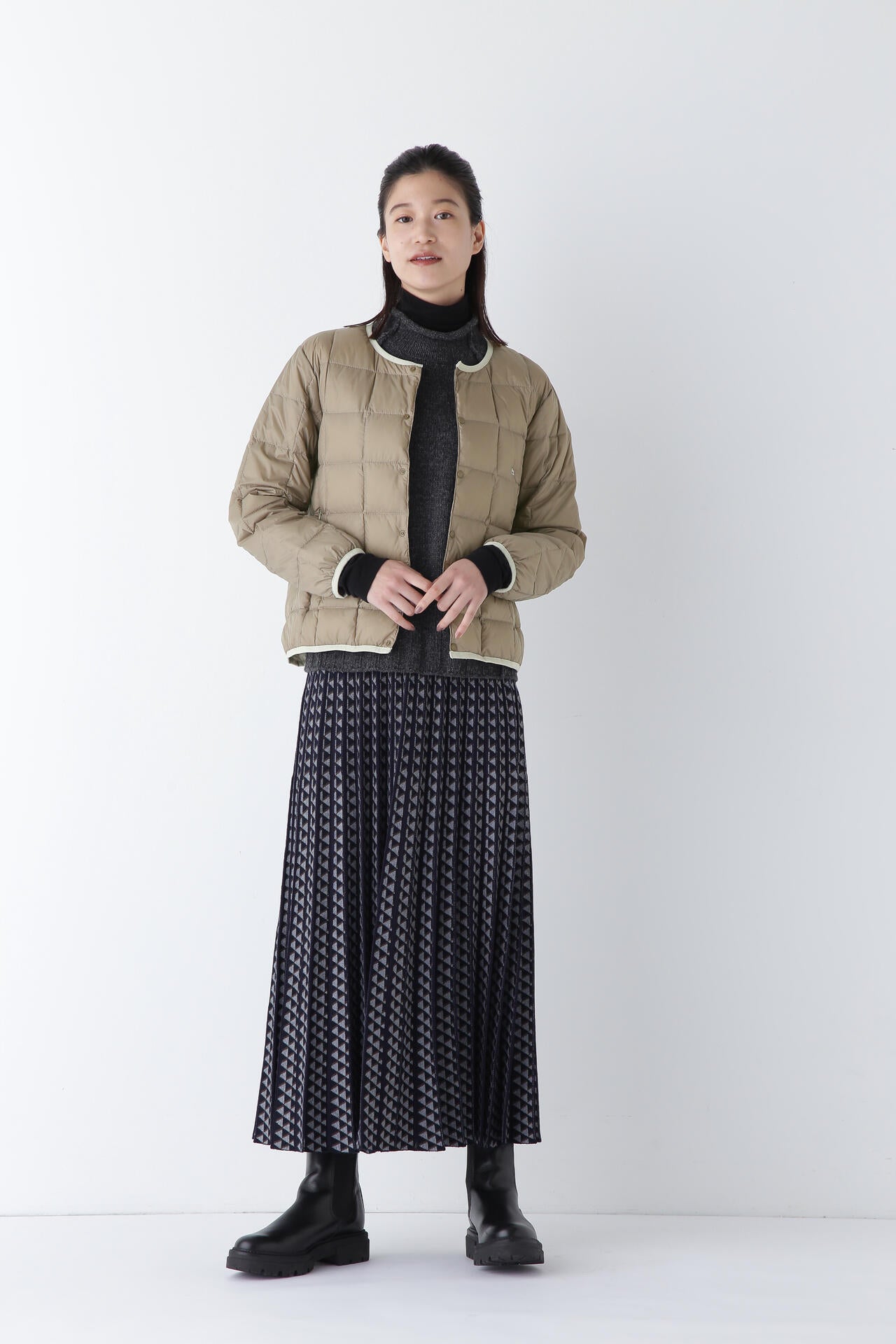 【WEB・一部店舗限定サイズ】TAION×hwコラボ クルーネックボタンダウンジャケット