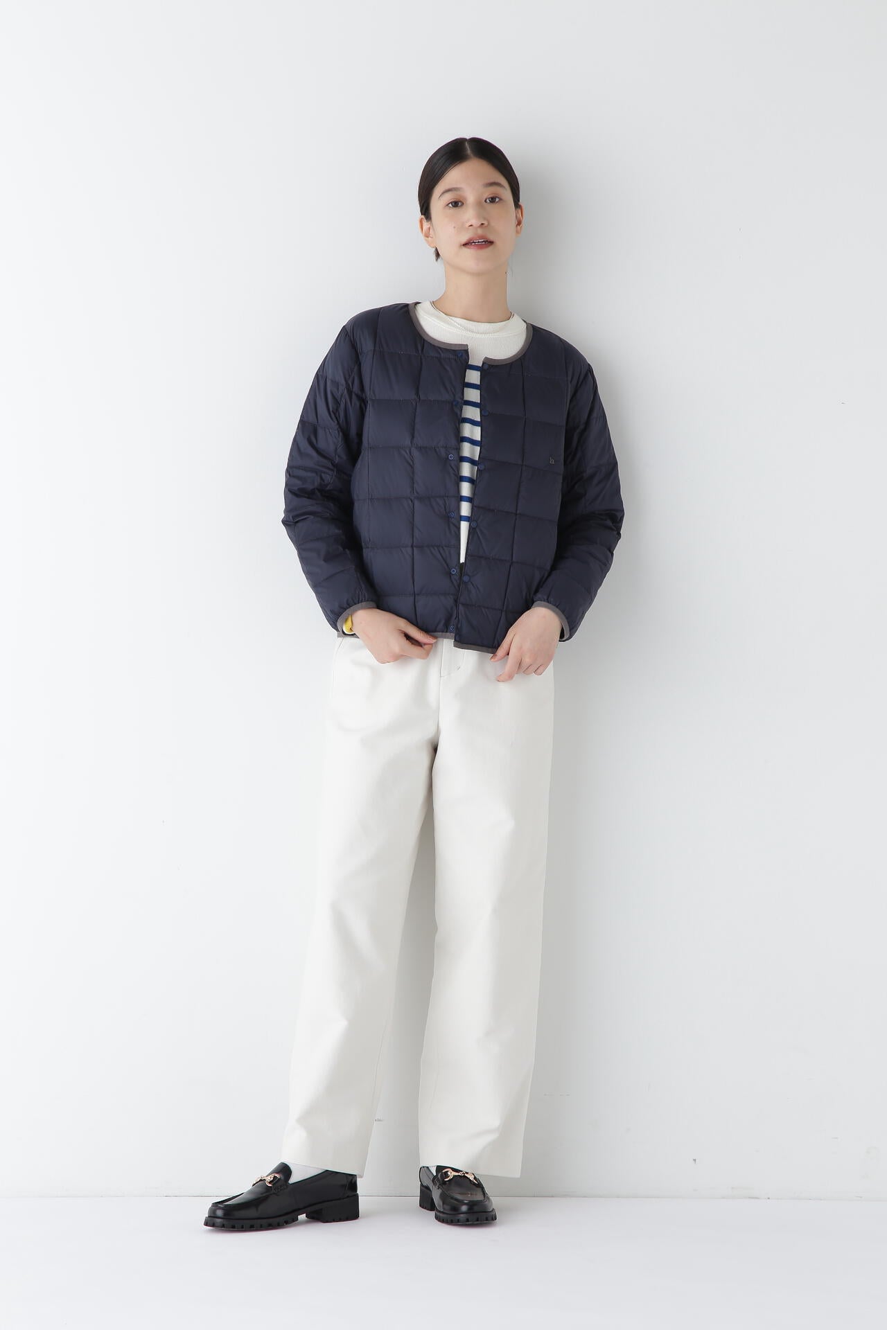 【WEB・一部店舗限定サイズ】TAION×hwコラボ クルーネックボタンダウンジャケット