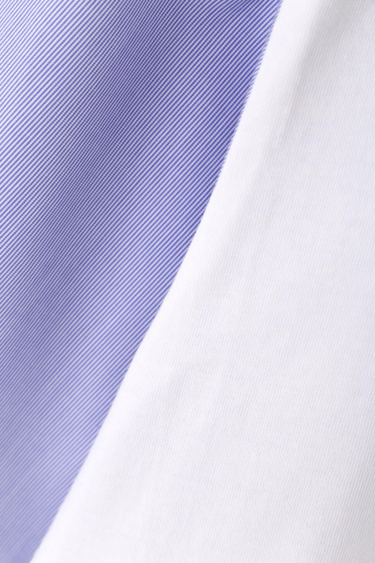 ストライプ布帛コンビTシャツ