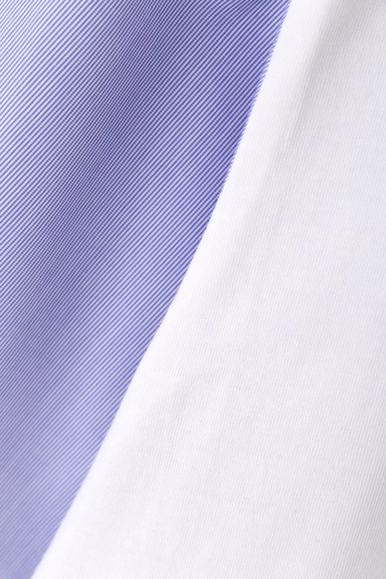 ストライプ布帛コンビTシャツ