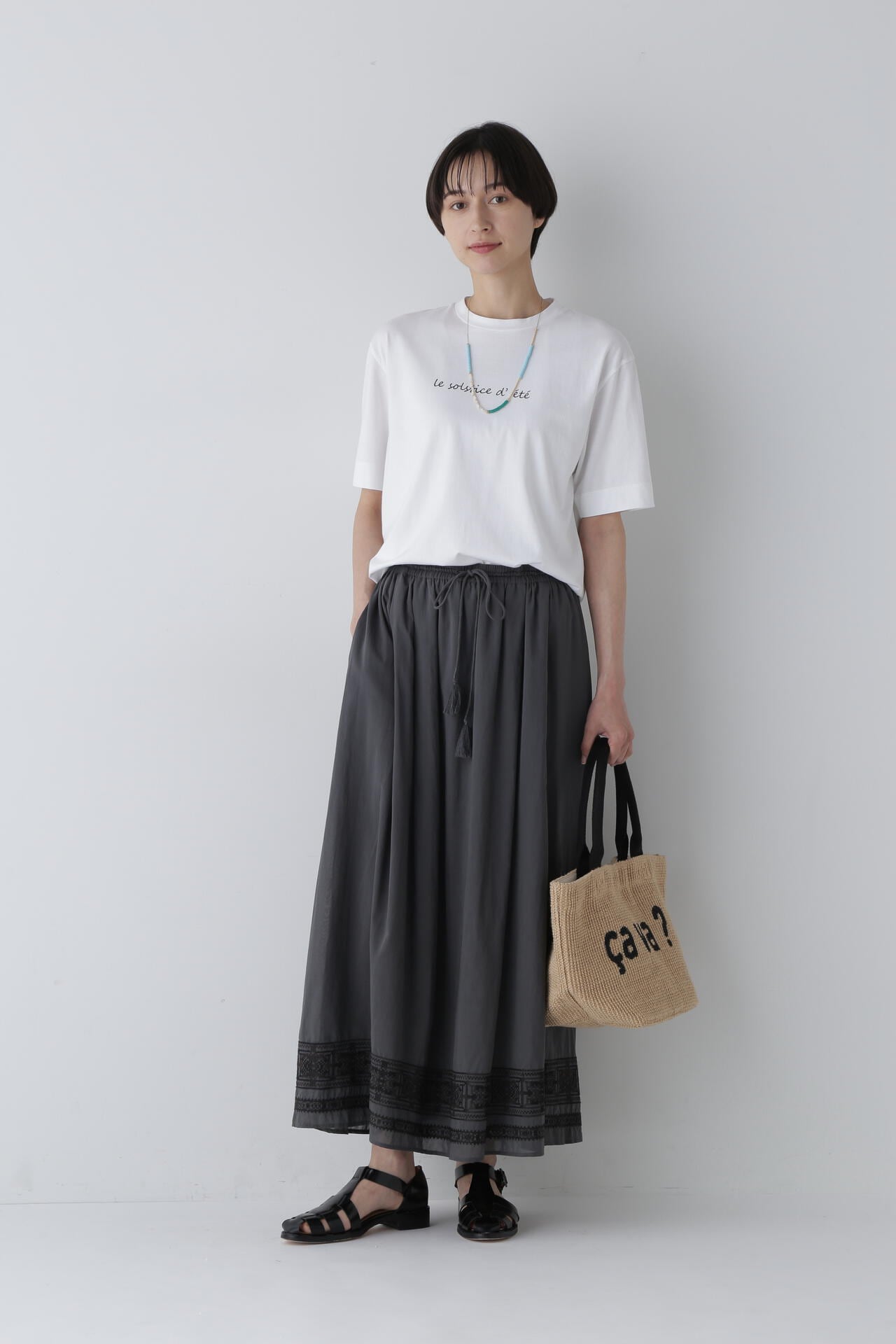 メッセージロゴプリントTシャツ