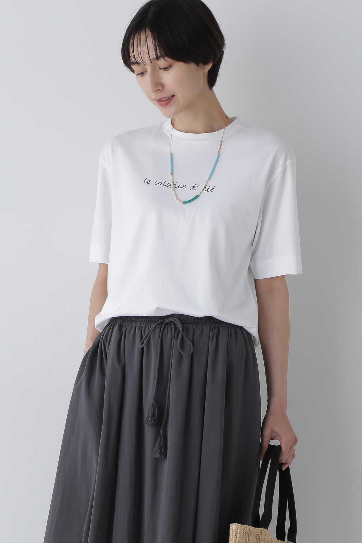 メッセージロゴプリントTシャツ