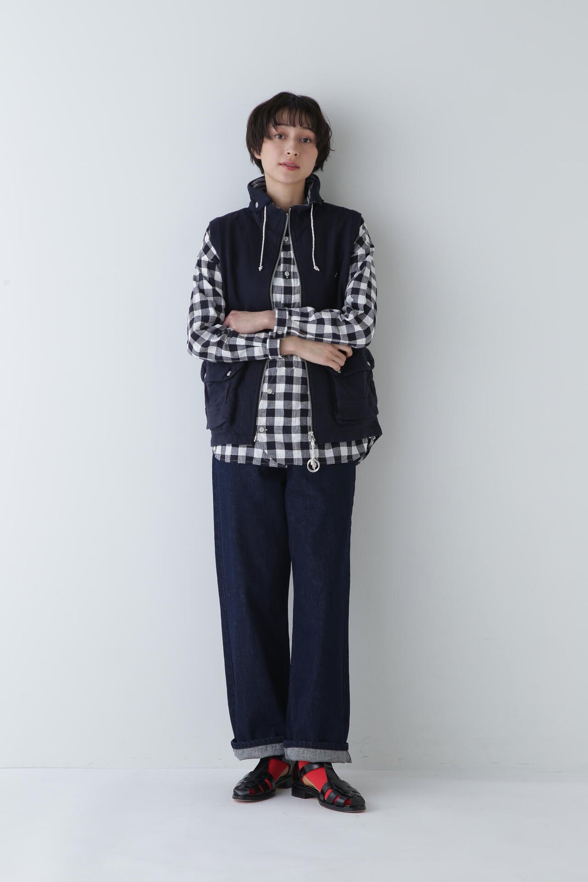 【WEB限定】NATIC 裏毛裏ボーダーブルゾン