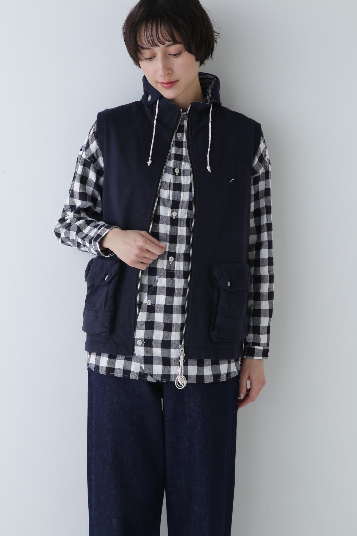 【WEB限定】NATIC 裏毛裏ボーダーブルゾン