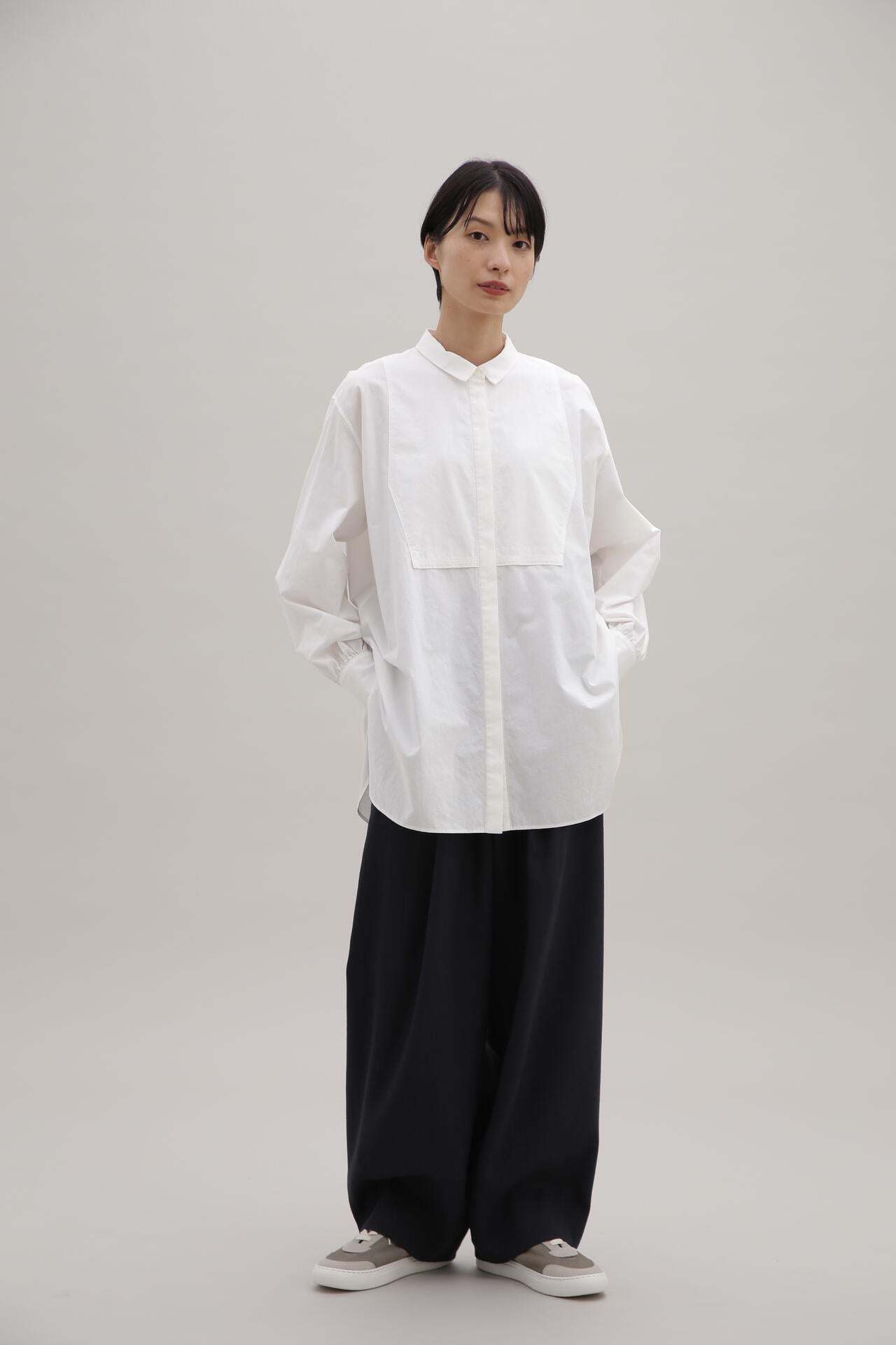 ウール麻ギャバパンツ
