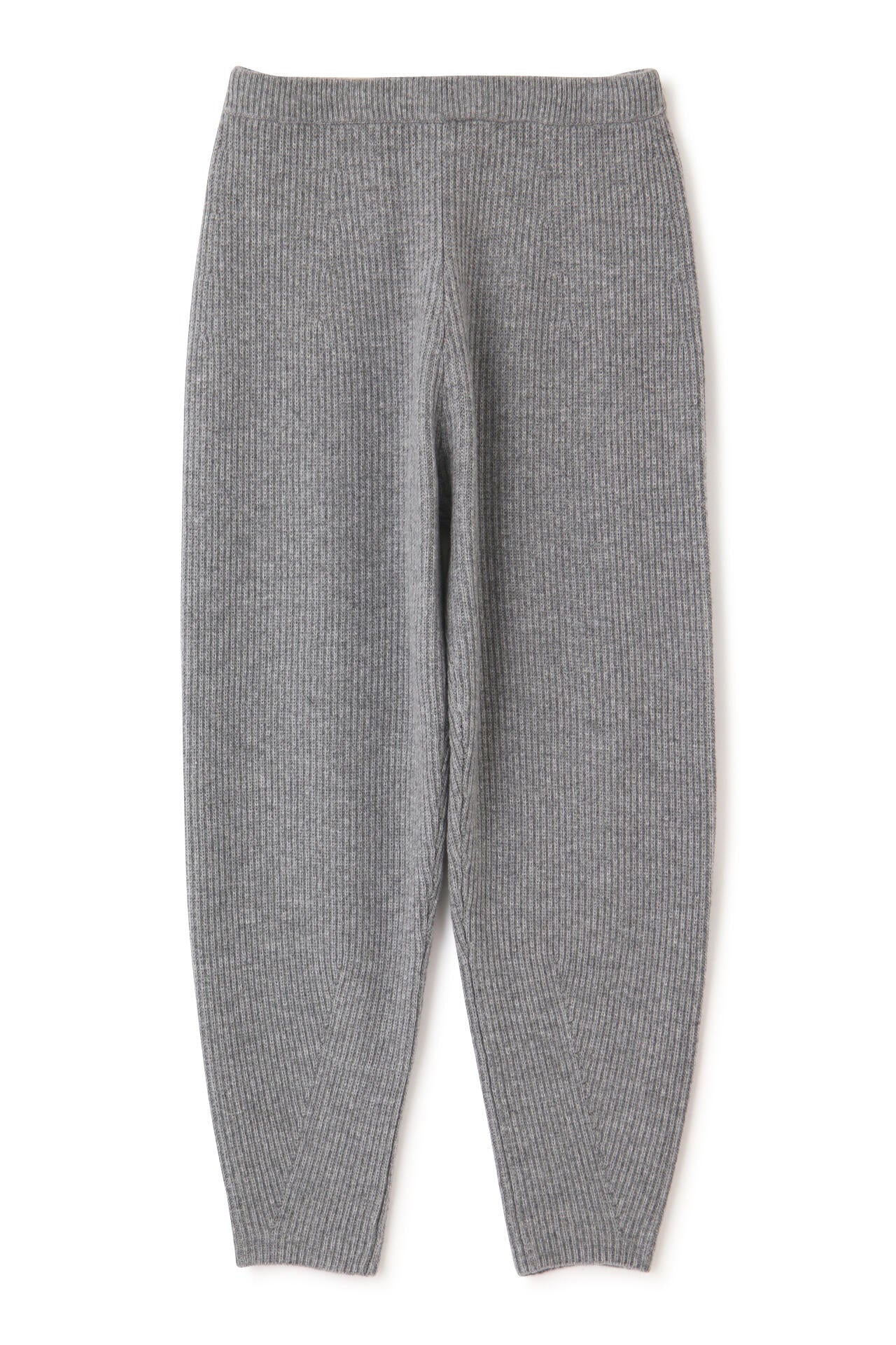 ウールカシミヤ片畦ニットパンツ
