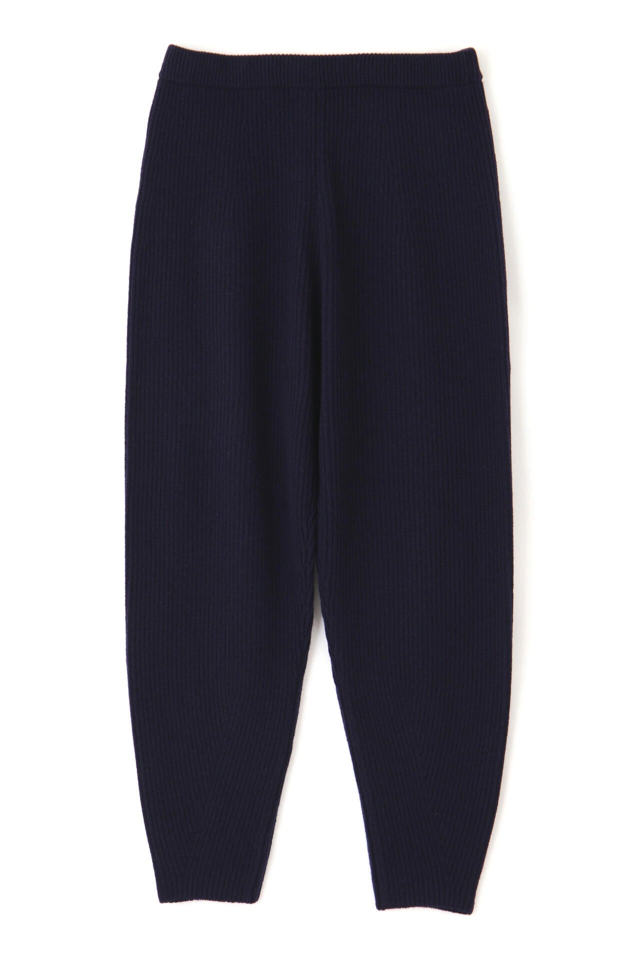 ウールカシミヤ片畦ニットパンツ