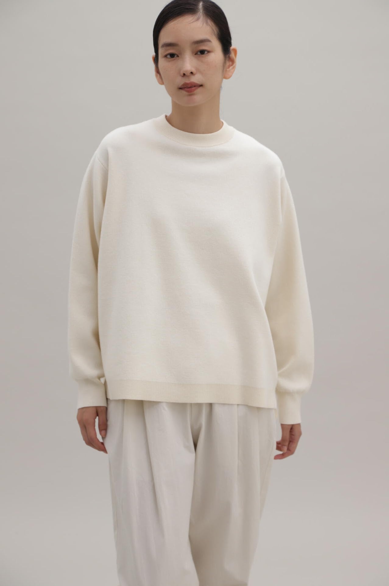 コットンカシミヤ接結プルオーバー