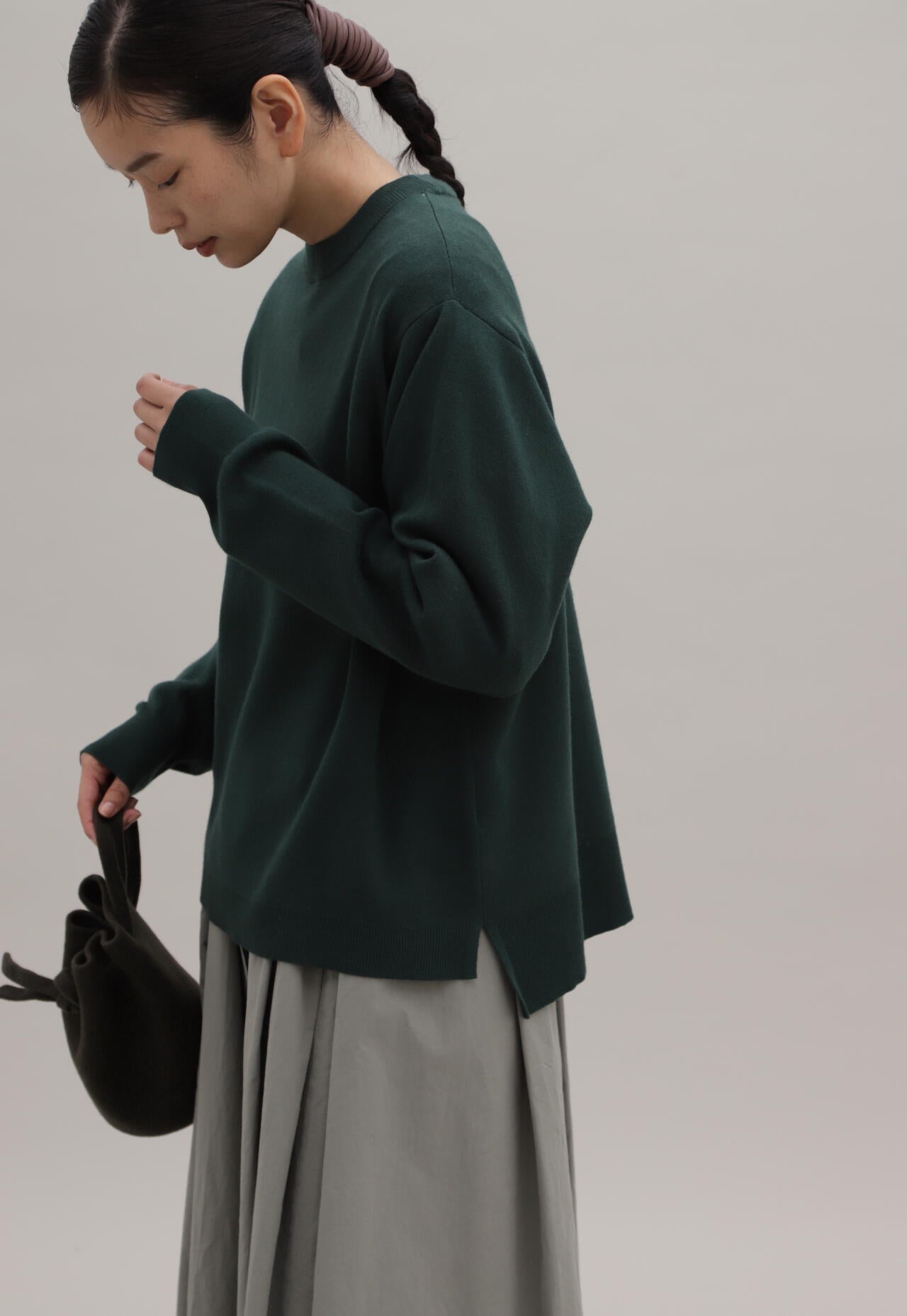 コットンカシミヤ接結プルオーバー