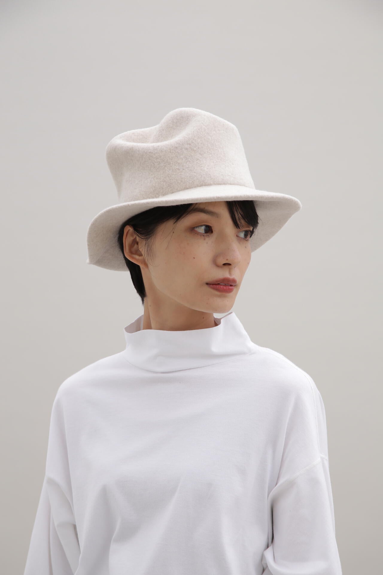 【TERRE】フェルトHAT(PEAK)